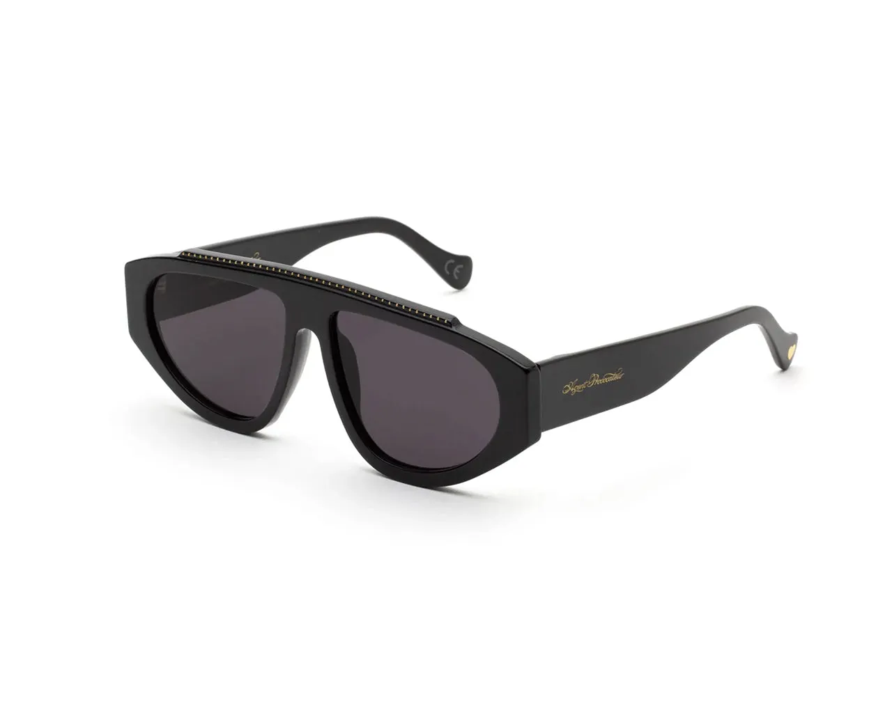 Agent Provocateur 6FO Tyrah Black Occhiali da sole outlet Acetato Nero Grigio Pilot Normale - immagine 1