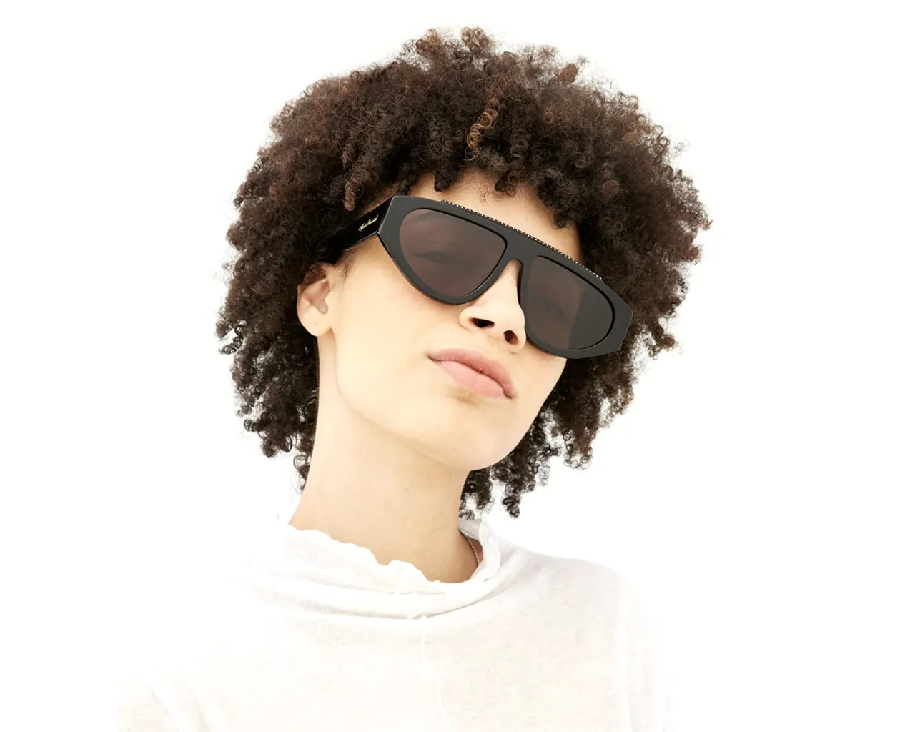 Agent Provocateur 6FO Tyrah Black Occhiali da sole outlet Acetato Nero Grigio Pilot Normale - immagine 3
