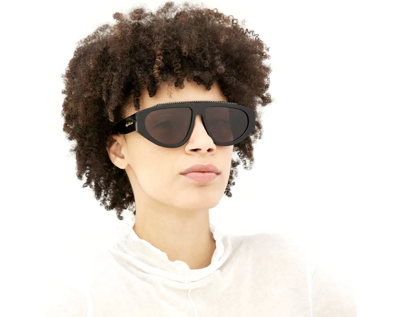 Agent Provocateur 6FO Tyrah Black Occhiali da sole outlet Acetato Nero Grigio Pilot Normale - immagine 4