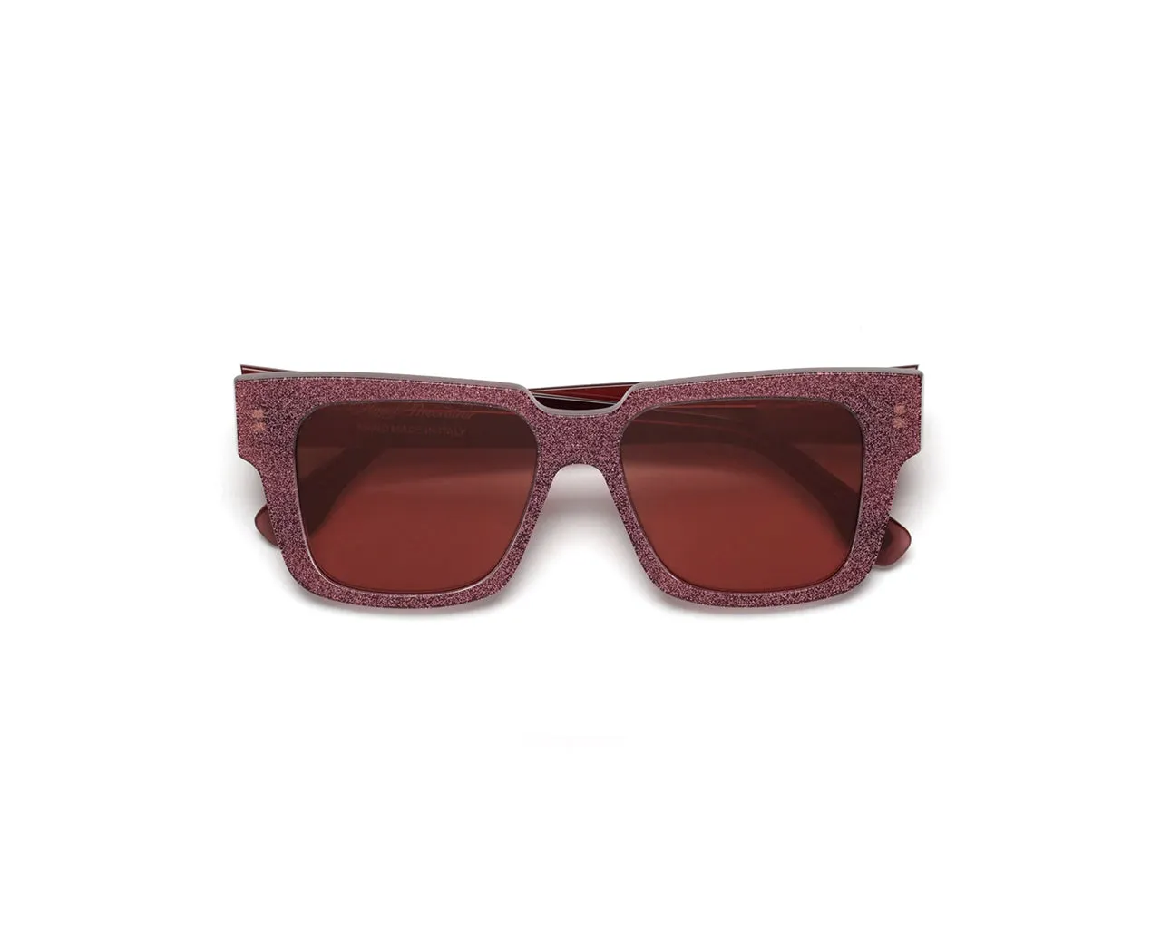 Agent Provocateur HJG Debie Dark Pink Glitter Occhiali da sole outlet Acetato Rosa Marrone Squadrata Normale - immagine 2