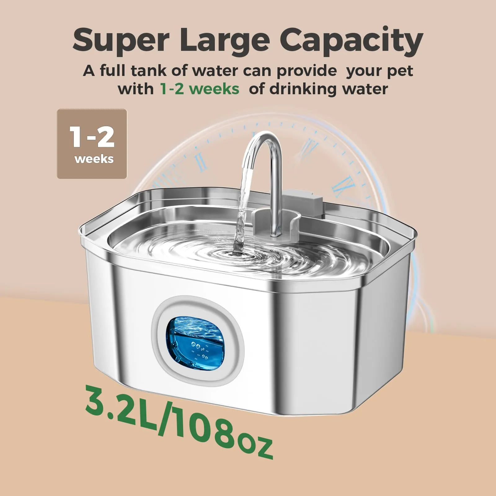 APAUK 3.2L Fontanella gatti+Fontanella+6 filtri+6 spugne - immagine 3