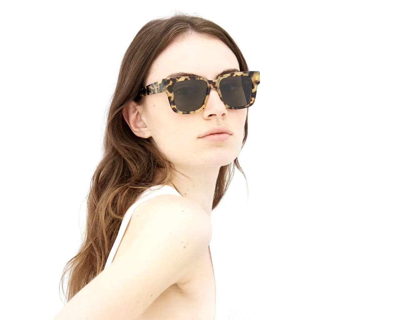 Agent Provocateur M8W Debie Tortoise Occhiali da sole outlet Acetato Havana Grigio Squadrata Normale - immagine 3