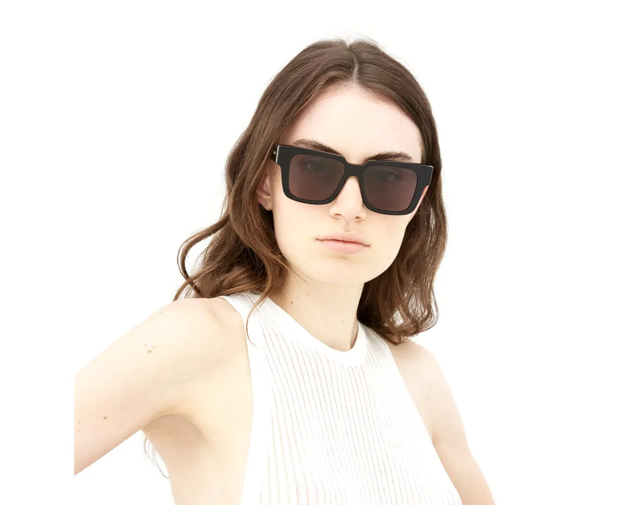Agent Provocateur Q5L Debie Black Occhiali da sole outlet Acetato Nero Grigio Squadrata Normale - immagine 4