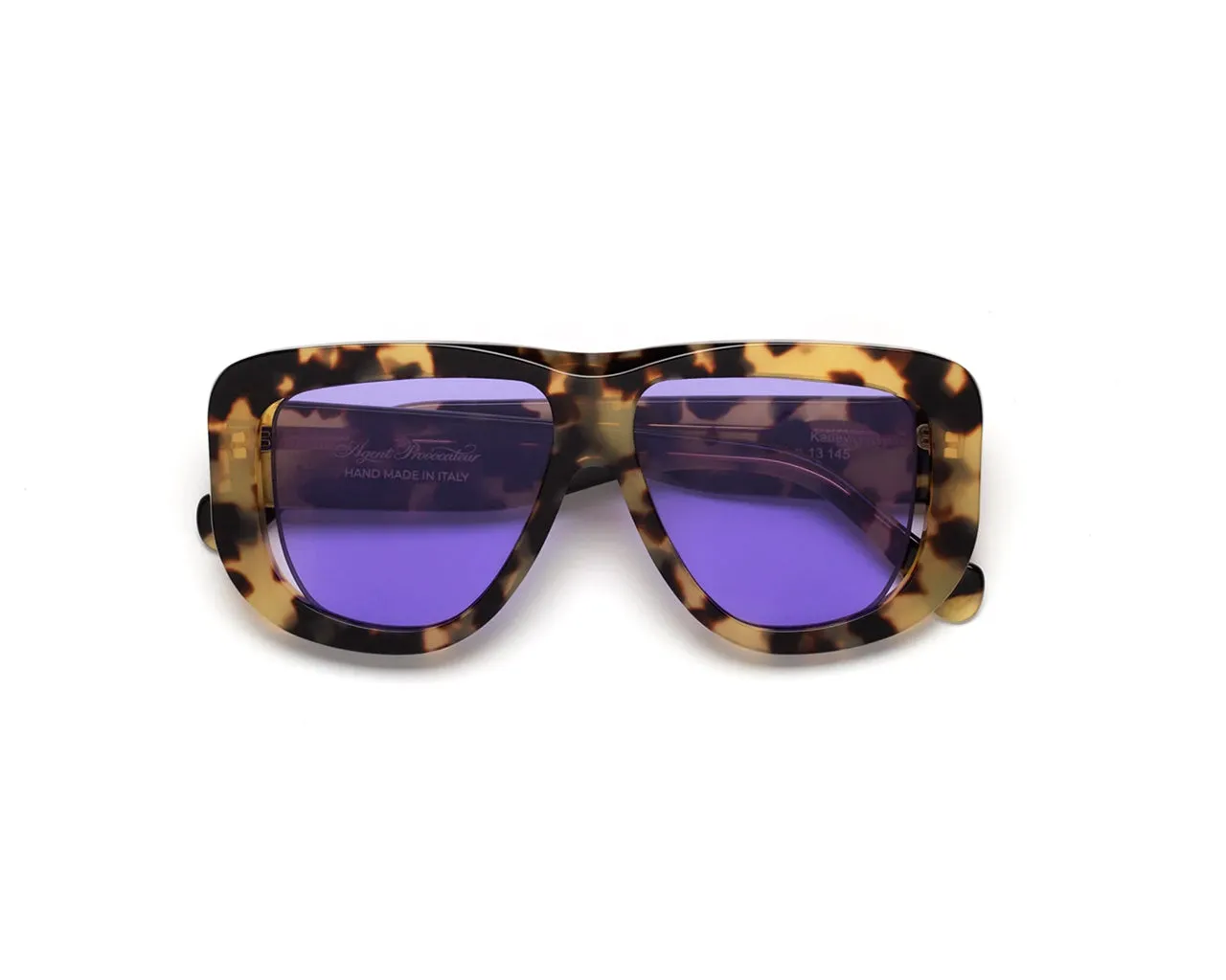 Agent Provocateur 2RZ Karley Tortoise Occhiali da sole outlet Acetato Havana Viola Pilot Normale - immagine 2