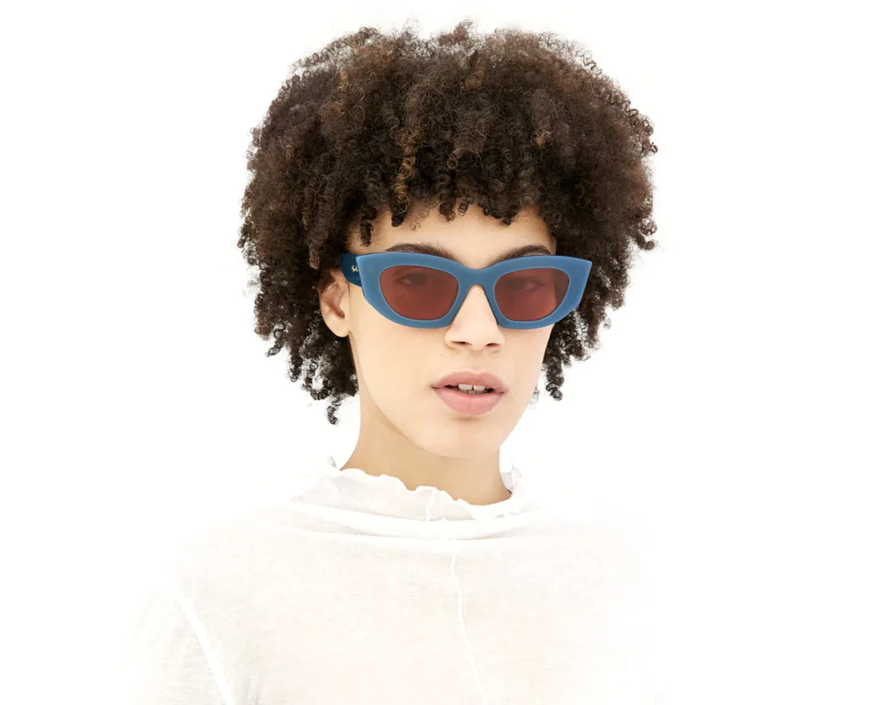 Agent Provocateur UD0 Kitti Teal Occhiali da sole outlet Acetato Blu Rosso Cat Eye Normale - immagine 3