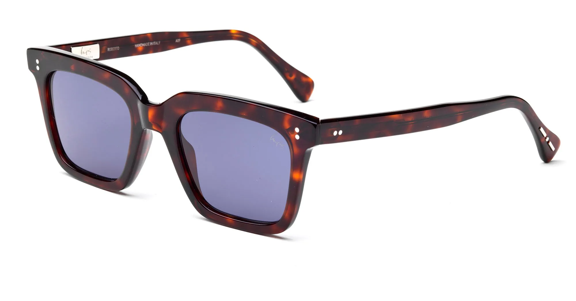 Laps Collection Uomo ROBERTO 0512LP 092.GLS Occhiali da sole outlet Acetato Havana Blu Squadrata - immagine 1