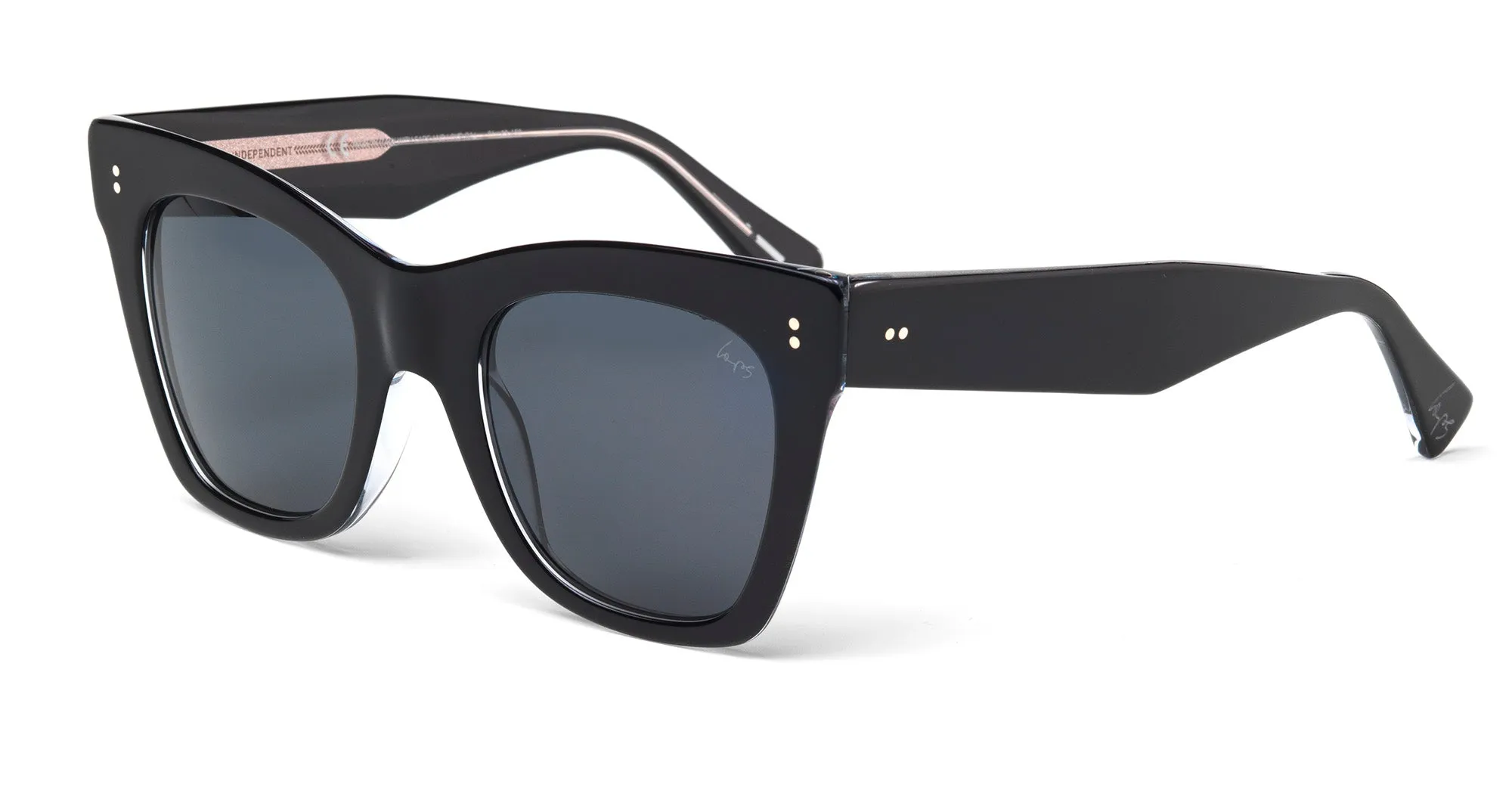 Laps Collection Donna ISABELLA 023LP 009.004 Occhiali da sole outlet Acetato Nero Grigio Oversize Antiriflesso - immagine 1