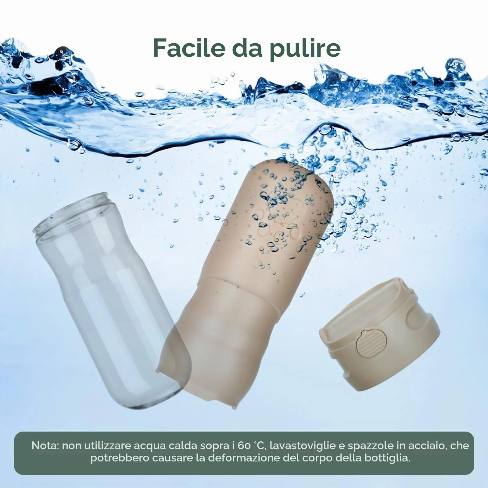 AiQInu 520ML Borraccia per Cani Portatile, 180° Ripiegabile Borraccia Cane, Antigoccia Dispenser Acqua Cani con Filtro a Carboni Attivi, Bottiglia Cani per Il Campeggio Quotidiano a Piedi - immagine 6