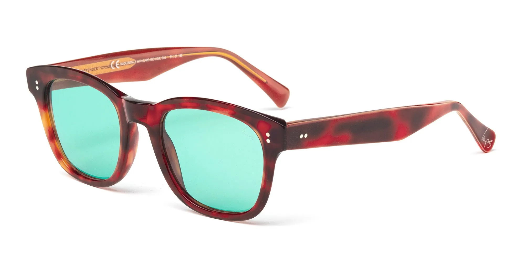 Laps Collection Uomo TONI 020LP 090.GLS Occhiali da sole outlet Acetato Havana Verde Rotonda Antiriflesso - immagine 1