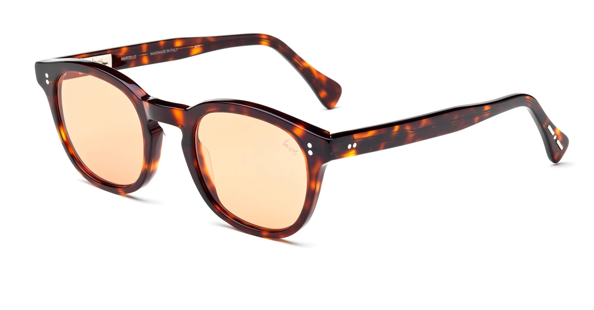 Laps Collection Uomo MARCELLO 0505LP 092.GLS Occhiali da sole outlet Acetato Havana Arancione Rotonda - immagine 1