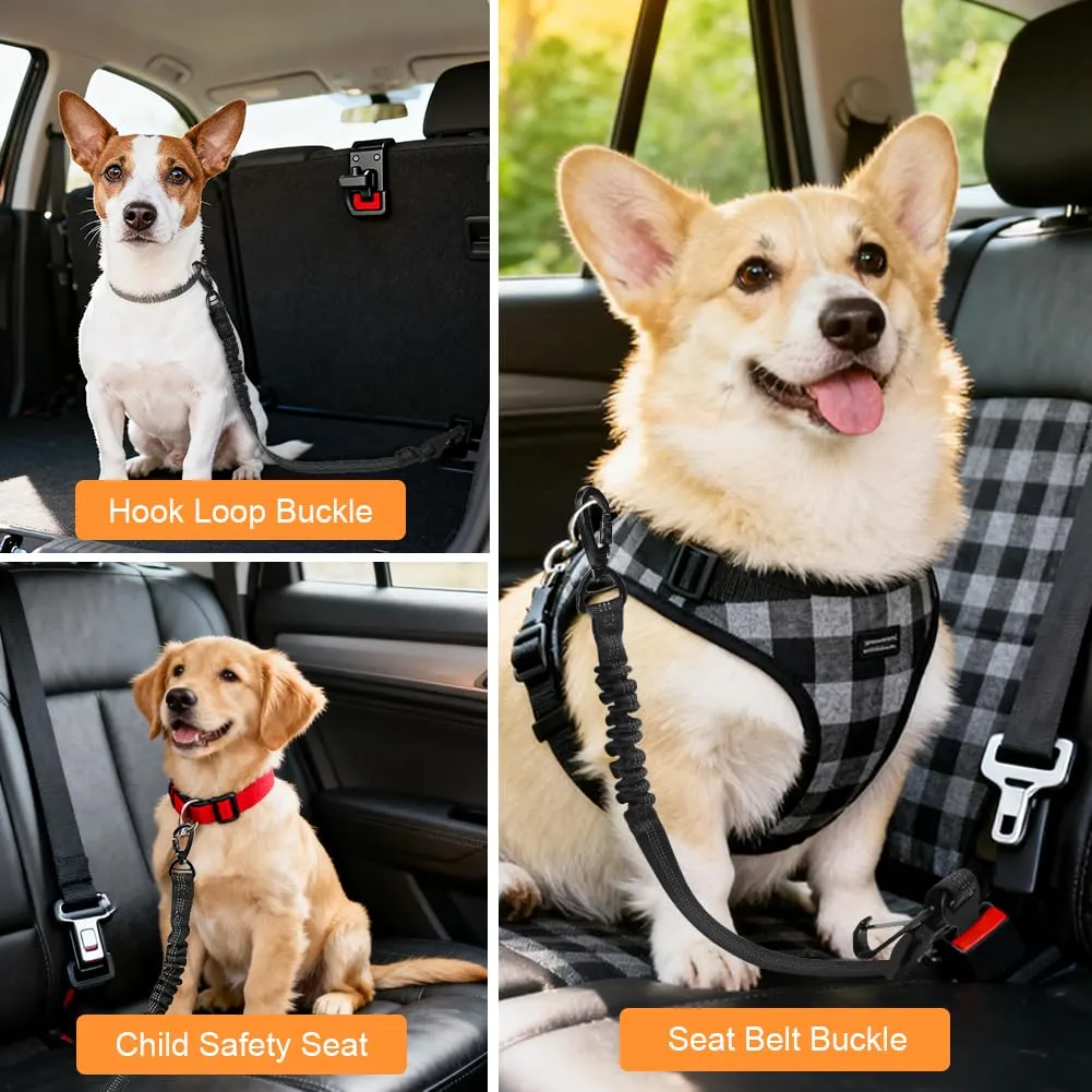 OSDUE Cintura di Sicurezza per Cani Regolabile per Tutte le Auto Nero - immagine 6
