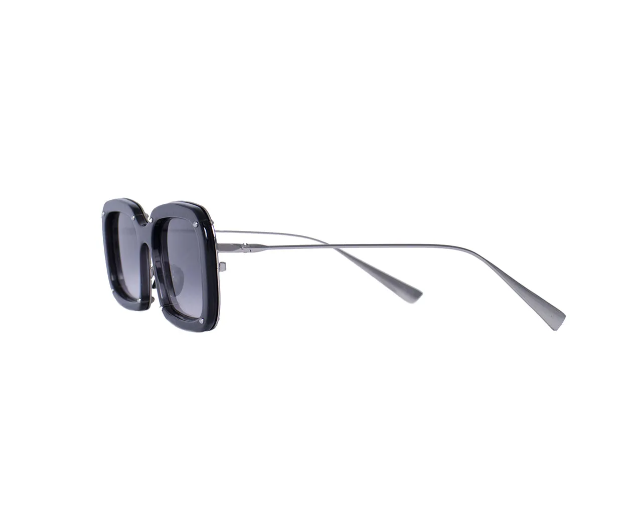 AMEN Donna Andy A06S0206 Occhiali da sole outlet Acetato Nero Grigio Rotonda Sfumato - immagine 2