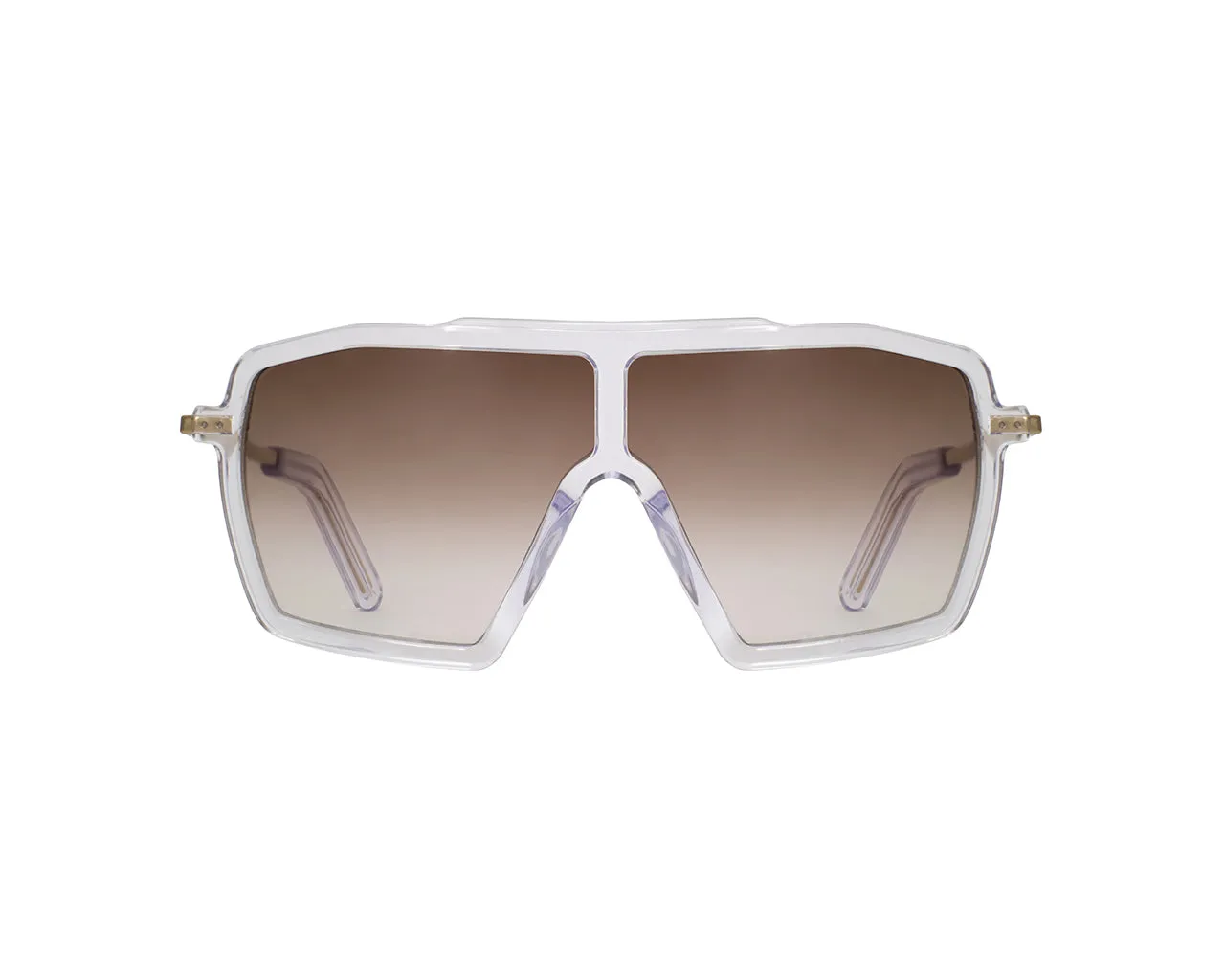 AMEN Donna Tony A24S0102 Occhiali da sole outlet Acetato Trasparente Marrone Maschera Sfumato - immagine 2