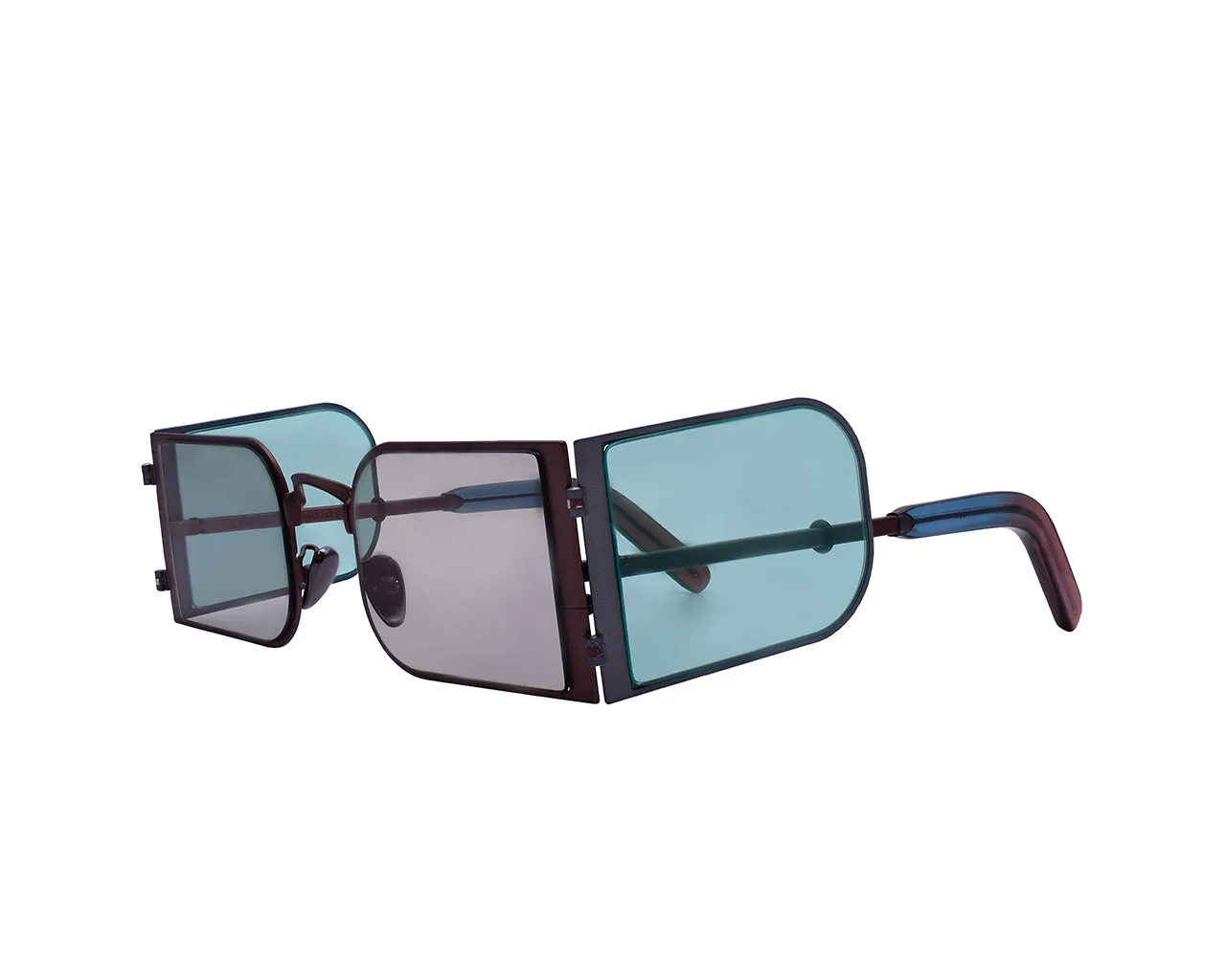 AMEN Unisex Reverse A23S08 Occhiali da sole outlet Metallo Marrone Multicolore Squadrata - immagine 1