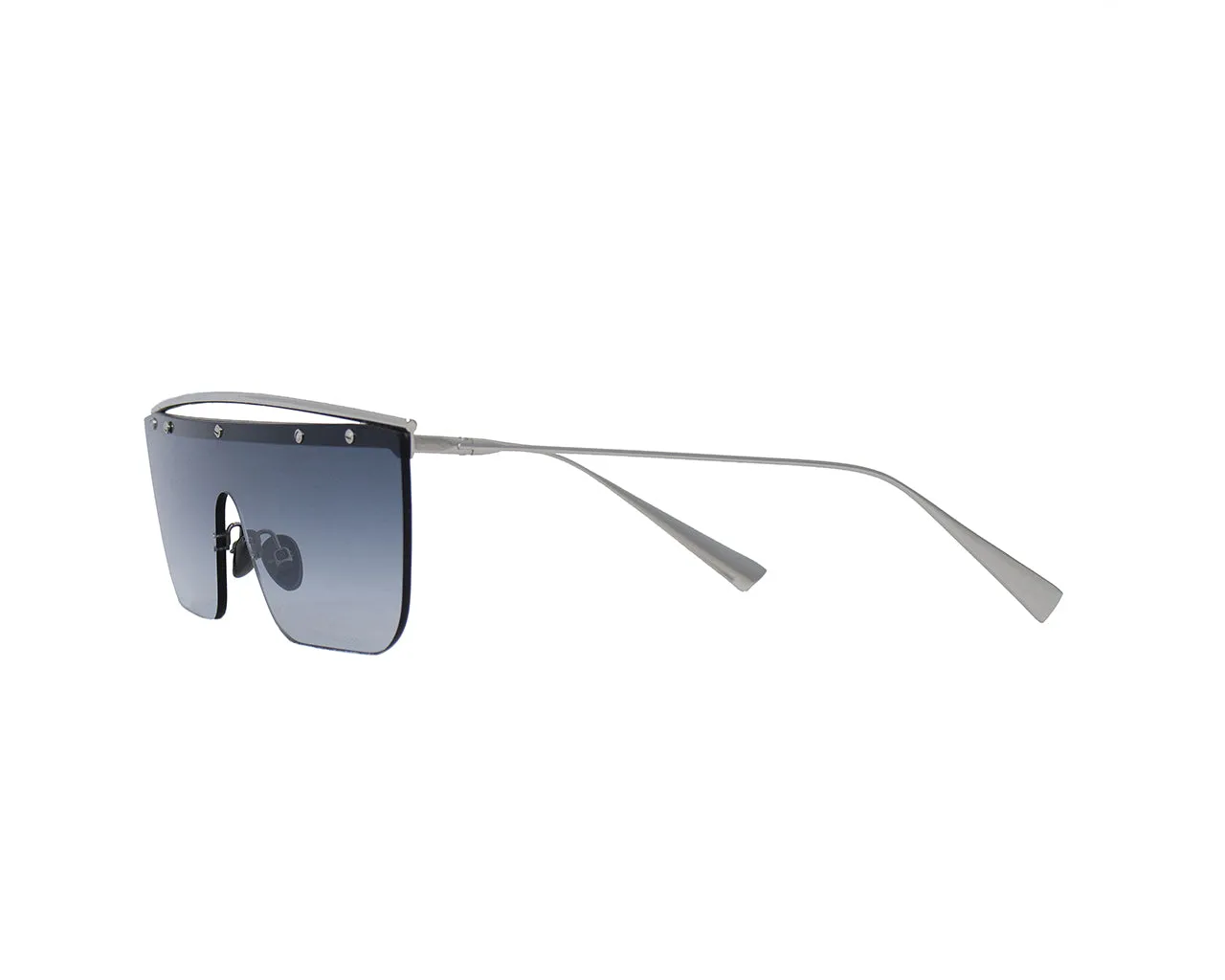 AMEN Donna Tommy A11S177 Occhiali da sole outlet Metallo Argento Blu Maschera - immagine 2