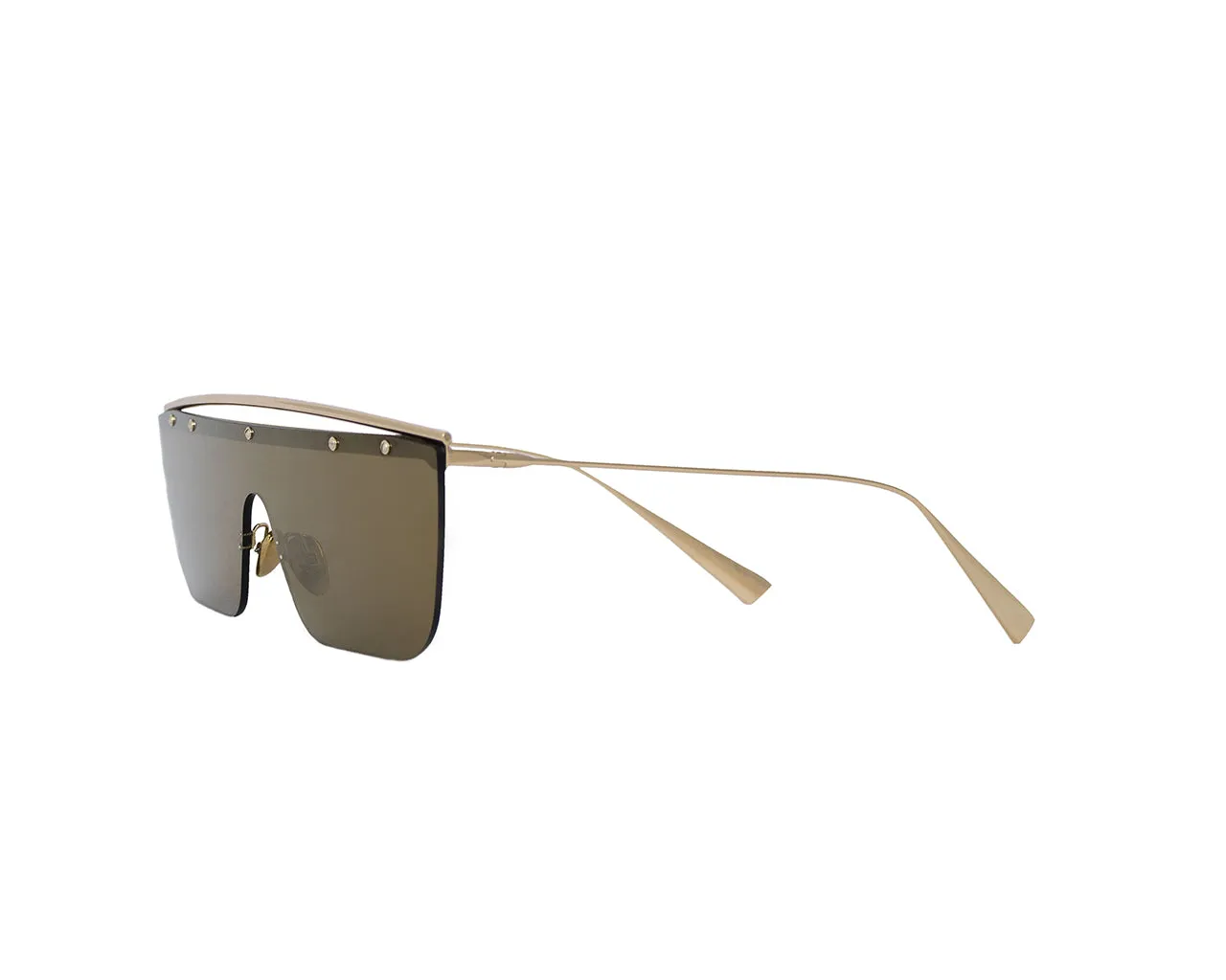 AMEN Donna Tommy A11S14 Occhiali da sole outlet Metallo Oro Marrone Maschera - immagine 2