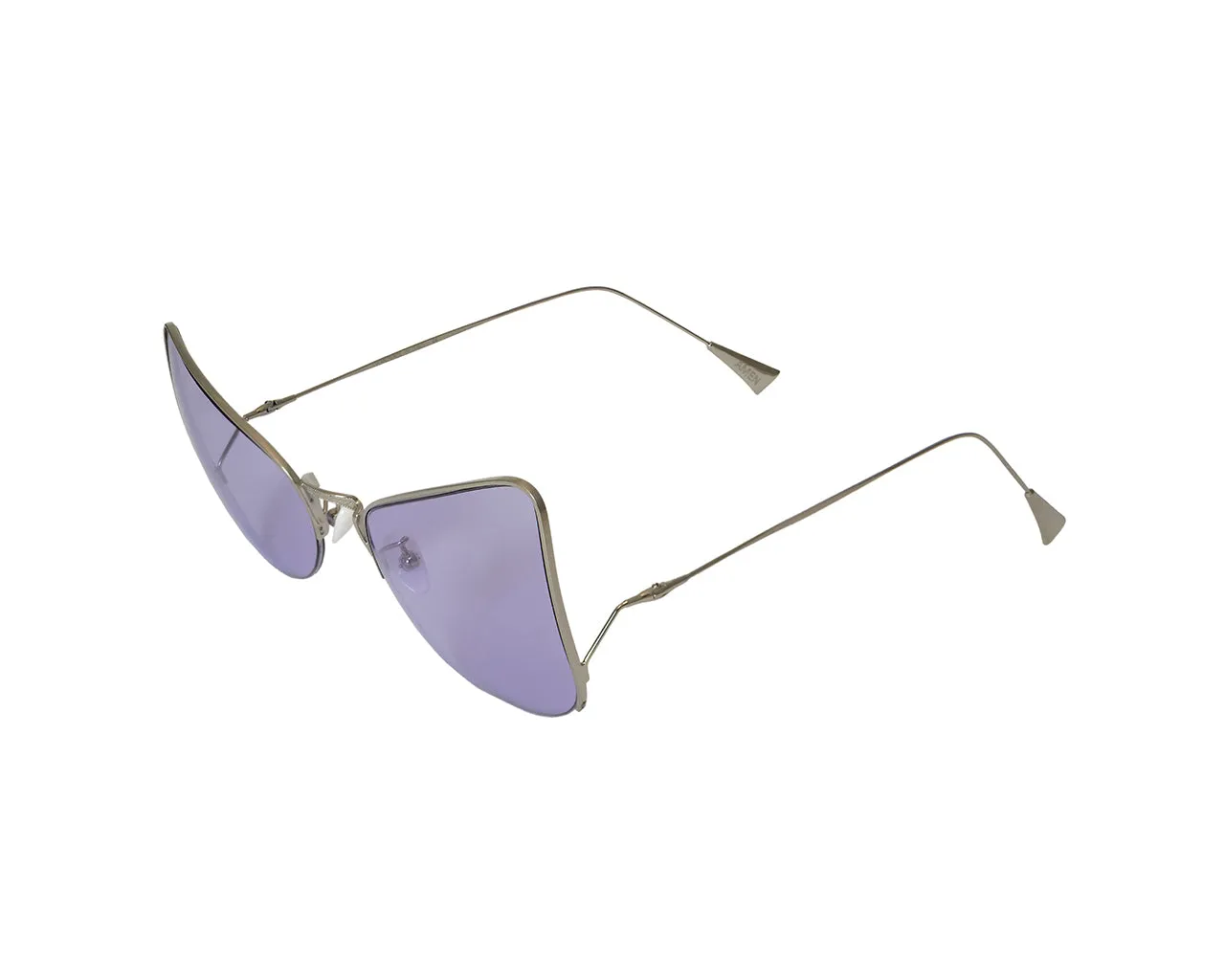 AMEN Donna Tuthy A20S177 Occhiali da sole outlet Metallo Argento Viola Farfalla - immagine 1