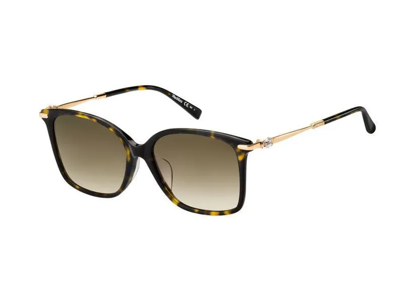 Max Mara Mm Shine Ivfs 086/HA Occhiali da sole outlet Plastica Havana Marrone Squadrata Normale Sfumato - immagine 1