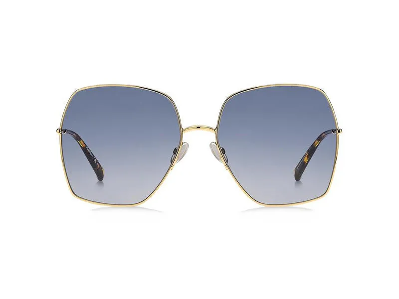 Max Mara MM GLEAM II 000/DG Occhiali da sole outlet Metallo Oro Blu Squadrata Normale Sfumato - immagine 2
