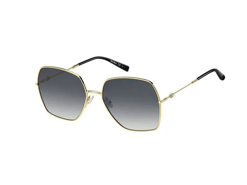 Max Mara MM GLEAM II 001/9O Occhiali da sole outlet Metallo Oro Grigio Squadrata Normale Sfumato - immagine 1
