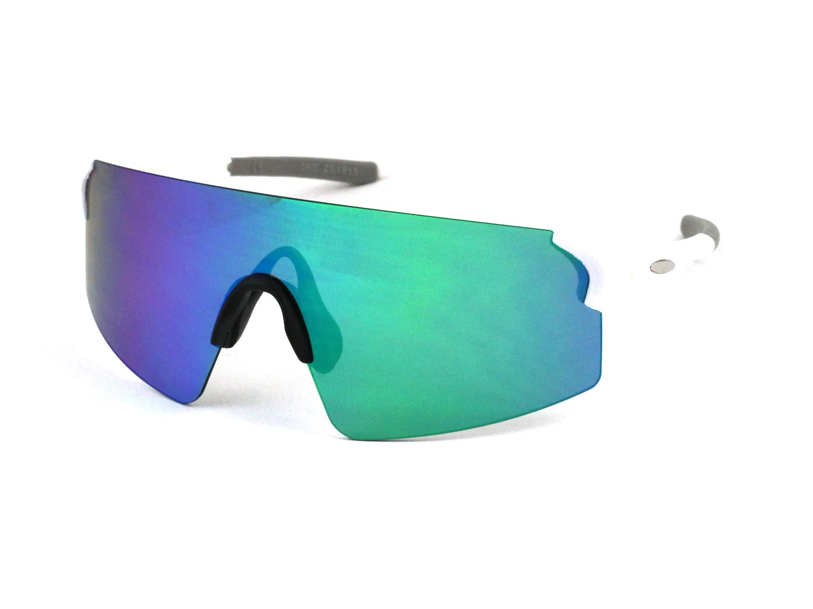 Sweet Years Unisex TR525 03 Bianco/Verde Revo Occhiali da sole outlet Bianco Maschera Normale - immagine 1