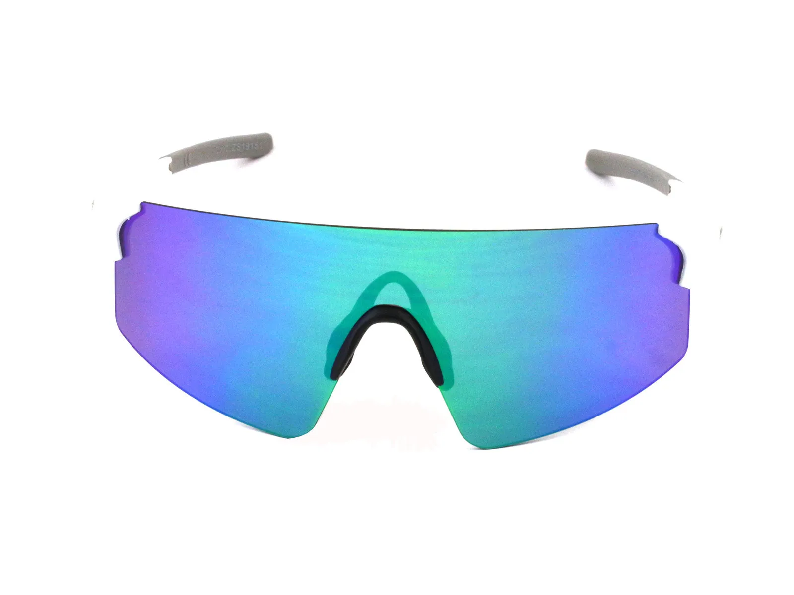 Sweet Years Unisex TR525 03 Bianco/Verde Revo Occhiali da sole outlet Bianco Maschera Normale - immagine 2