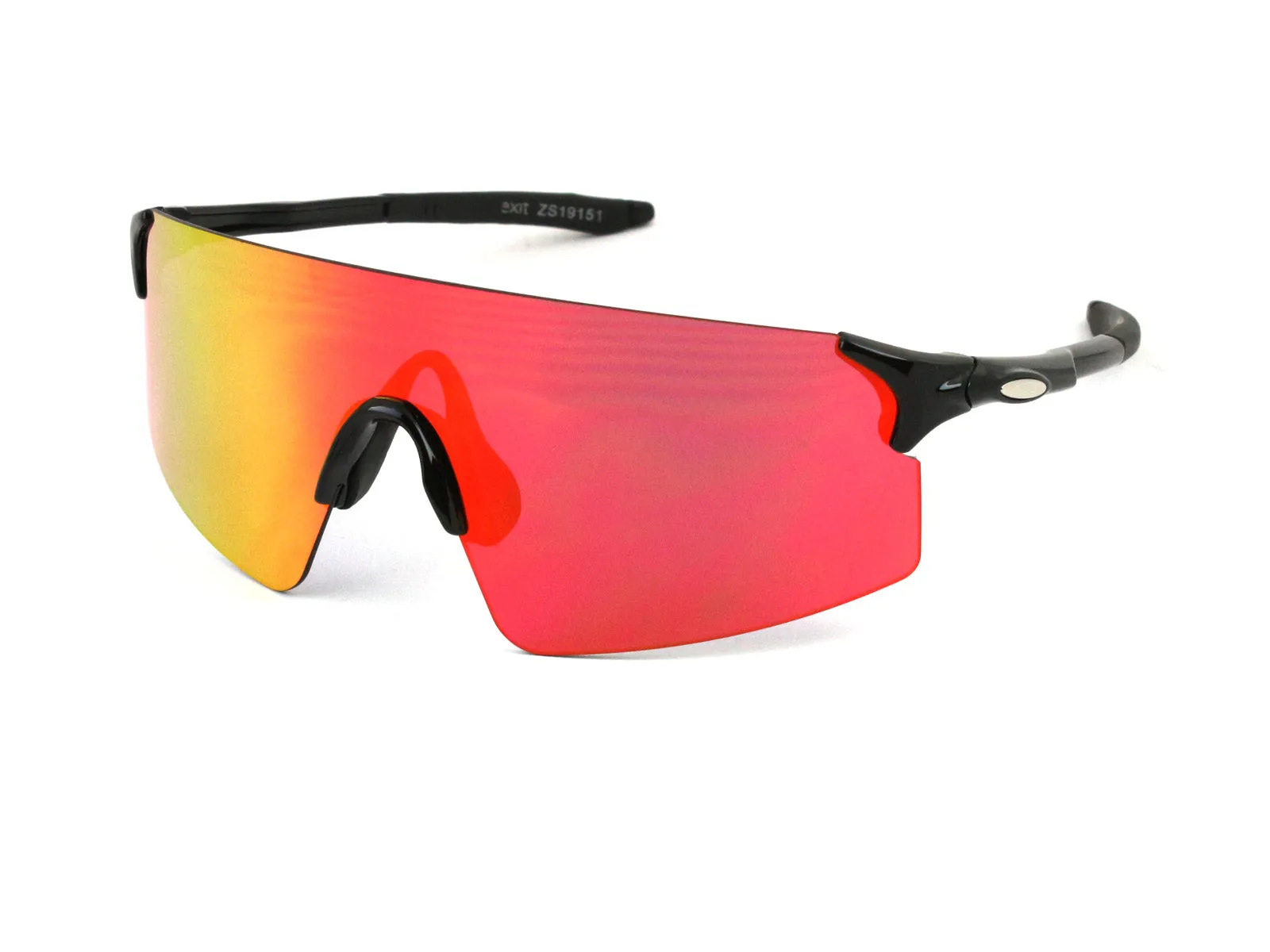 Sweet Years Unisex TR525 01 Nero/Rosso Revo Occhiali da sole outlet Nero Rosso Maschera Normale - immagine 1
