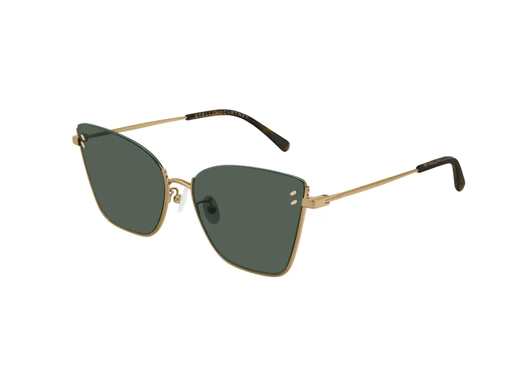 Stella McCartney Donna SC0182S 001 Occhiali da sole outlet Metallo Oro Verde Squadrata Normale - immagine 1