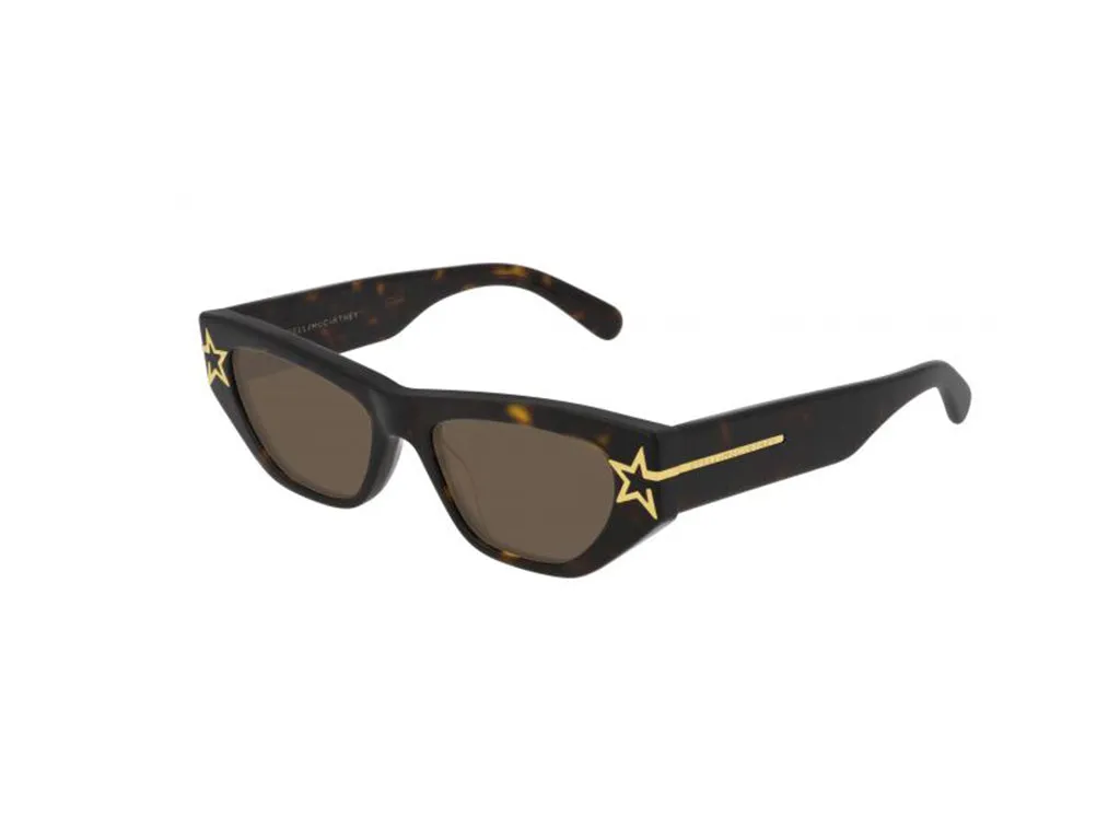 Stella McCartney Donna SC0209S 002 Occhiali da sole outlet Acetato Havana Marrone Cat Eye Normale - immagine 1