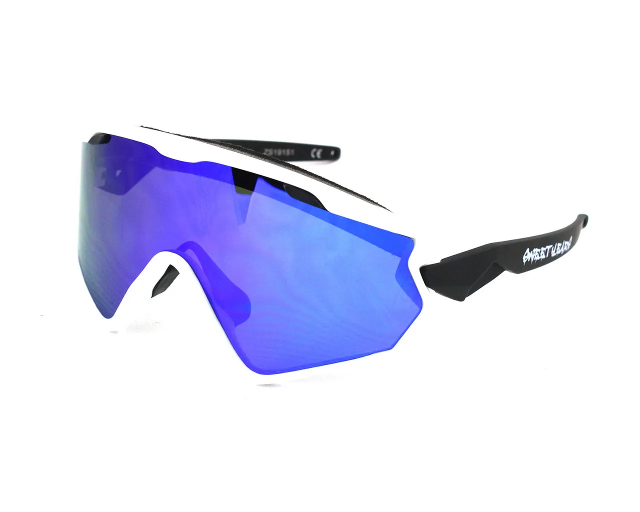 Sweet Years Unisex Mascherina Sweet Years TR528 04 Occhiali da sole outlet Plastica Bianco Blu Maschera Normale Flash - immagine 1