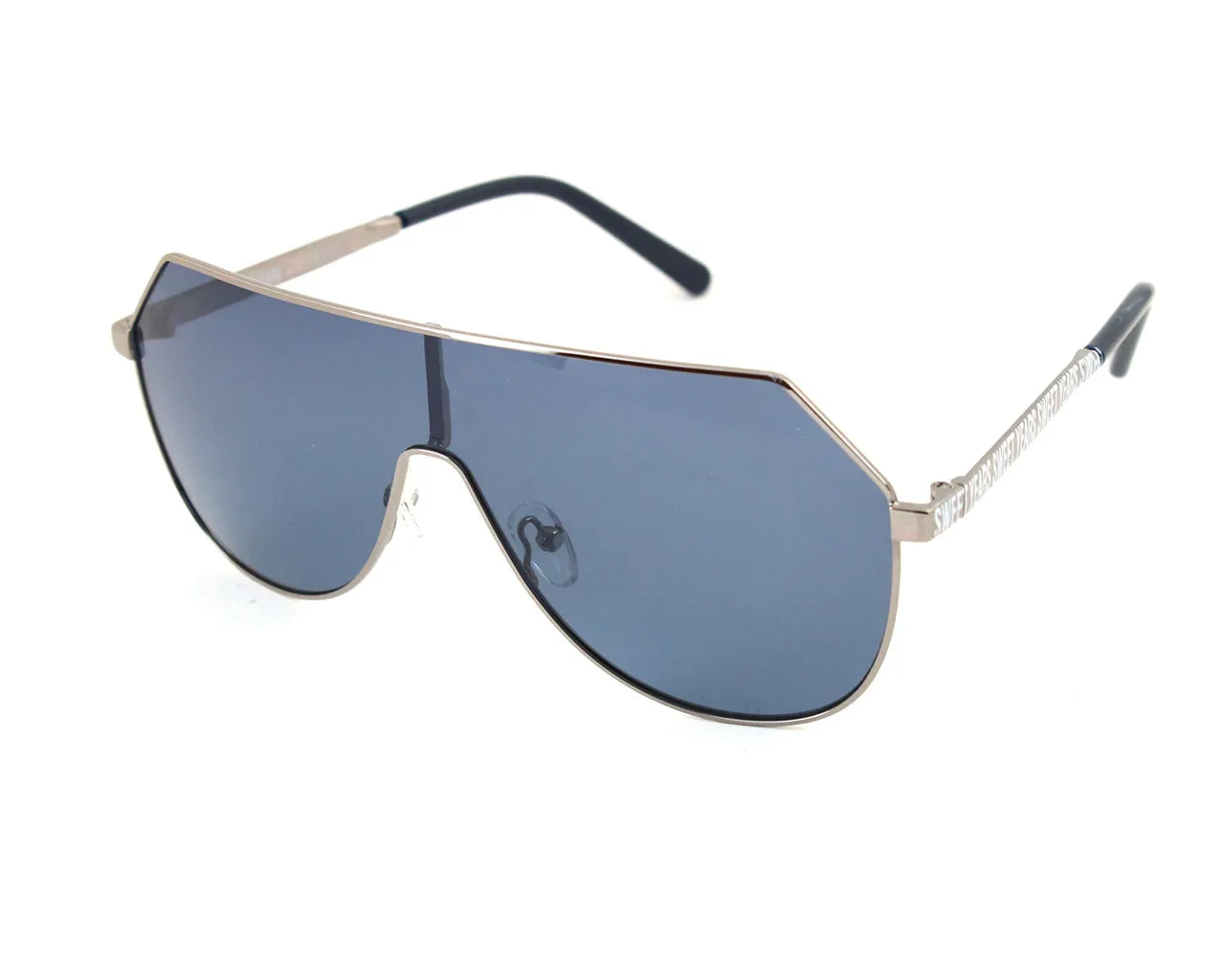 Sweet Years Unisex AK17158 04 Occhiali da sole outlet Metallo Argento Blu Maschera Polarizzata - immagine 1