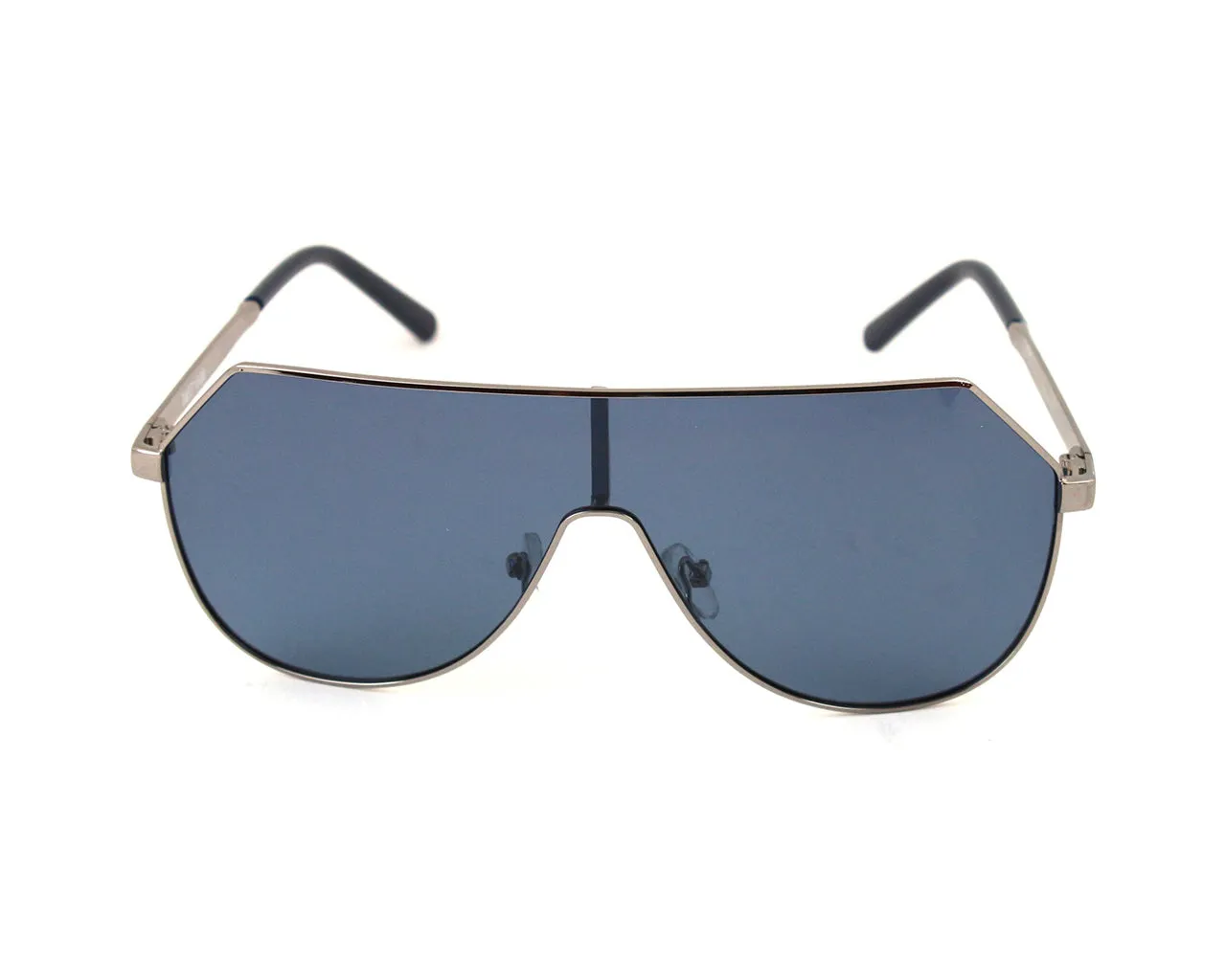 Sweet Years Unisex AK17158 04 Occhiali da sole outlet Metallo Argento Blu Maschera Polarizzata - immagine 2