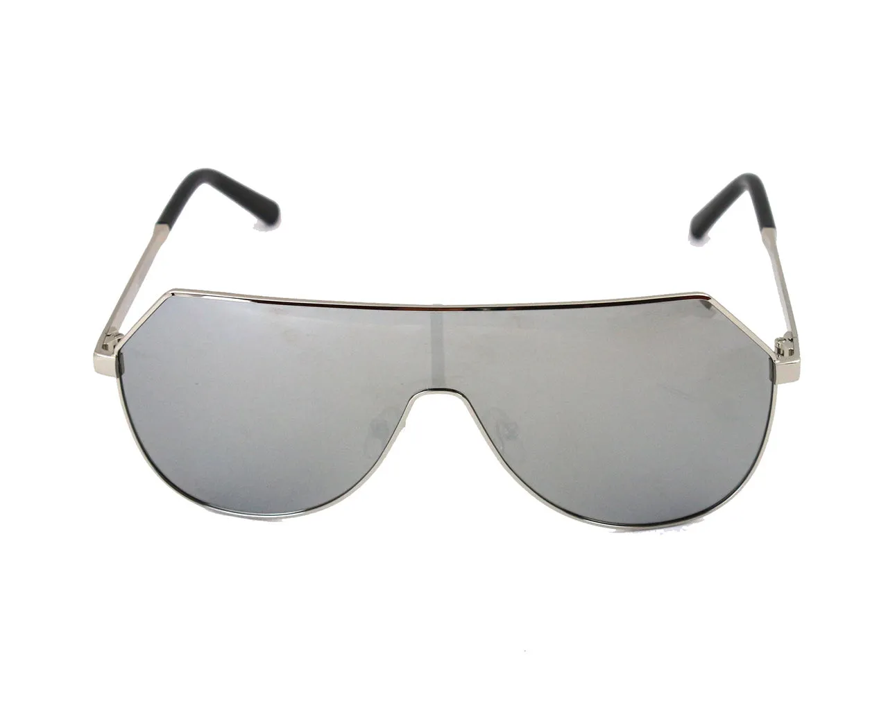 Sweet Years Unisex AK17158 03 Occhiali da sole outlet Metallo Argento Argento Maschera Polarizzata Specchiato - immagine 2