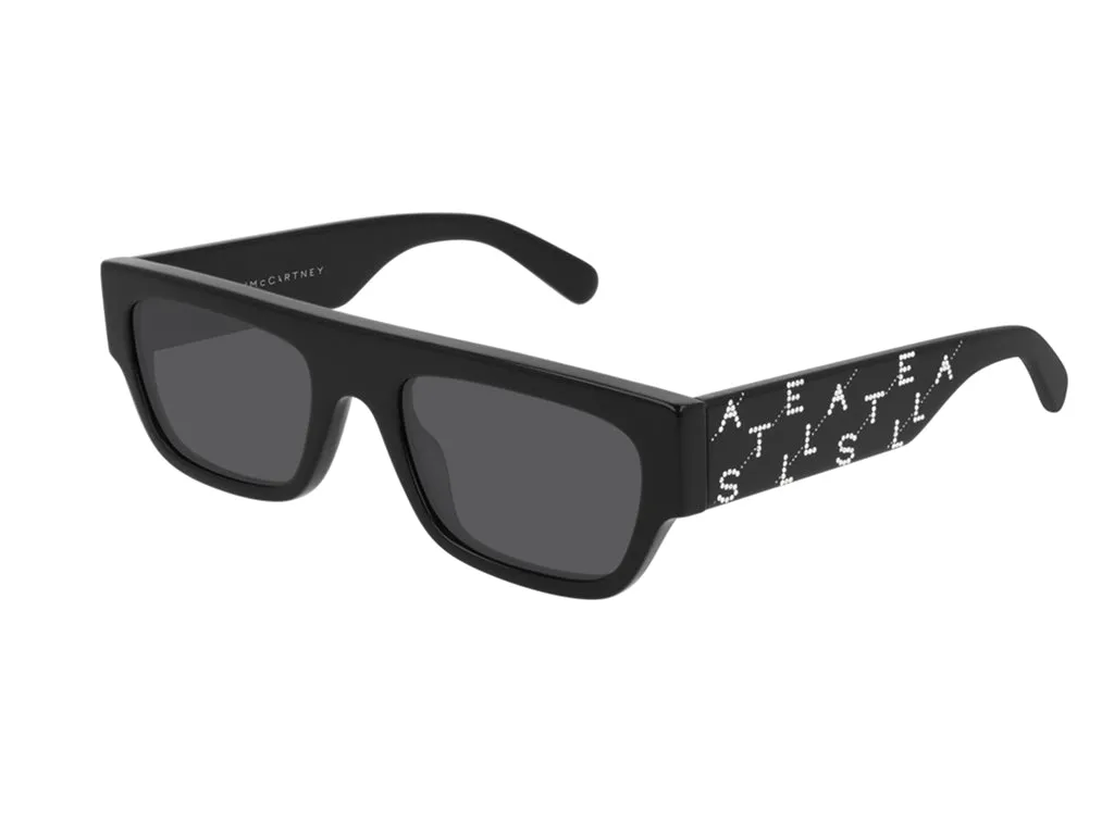 Stella McCartney Donna SC0210S 004 Occhiali da sole outlet Acetato Nero Grigio Squadrata Normale - immagine 1