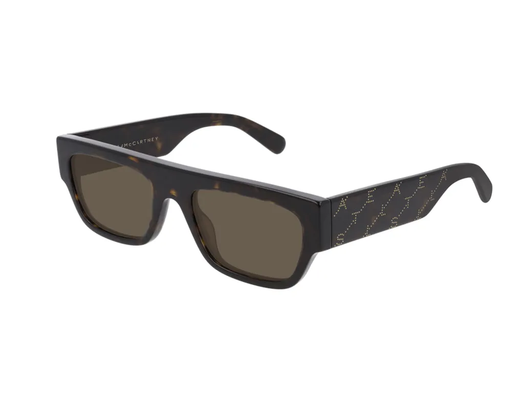 Stella McCartney Donna SC0210S 002 Occhiali da sole outlet Acetato Havana Marrone Squadrata Normale - immagine 1