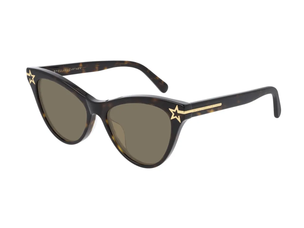 Stella McCartney Donna SC0212S 002 Occhiali da sole outlet Acetato Havana Verde Farfalla Normale - immagine 1