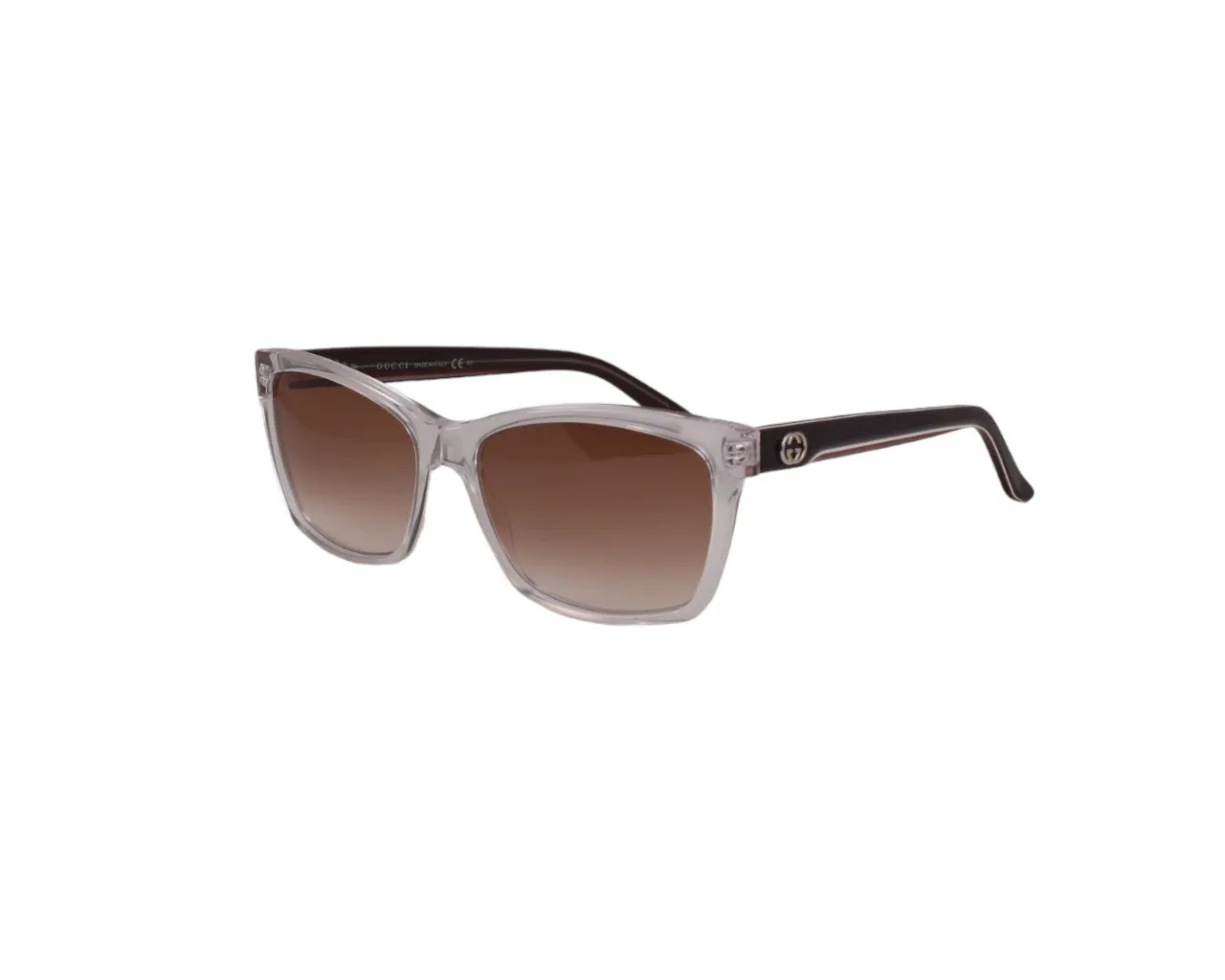 Gucci Unisex GG3563 LA4/140 Occhiali da sole outlet Plastica Trasparente Marrone Squadrata - immagine 1