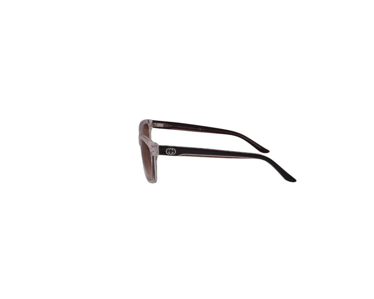 Gucci Unisex GG3563 LA4/140 Occhiali da sole outlet Plastica Trasparente Marrone Squadrata - immagine 3