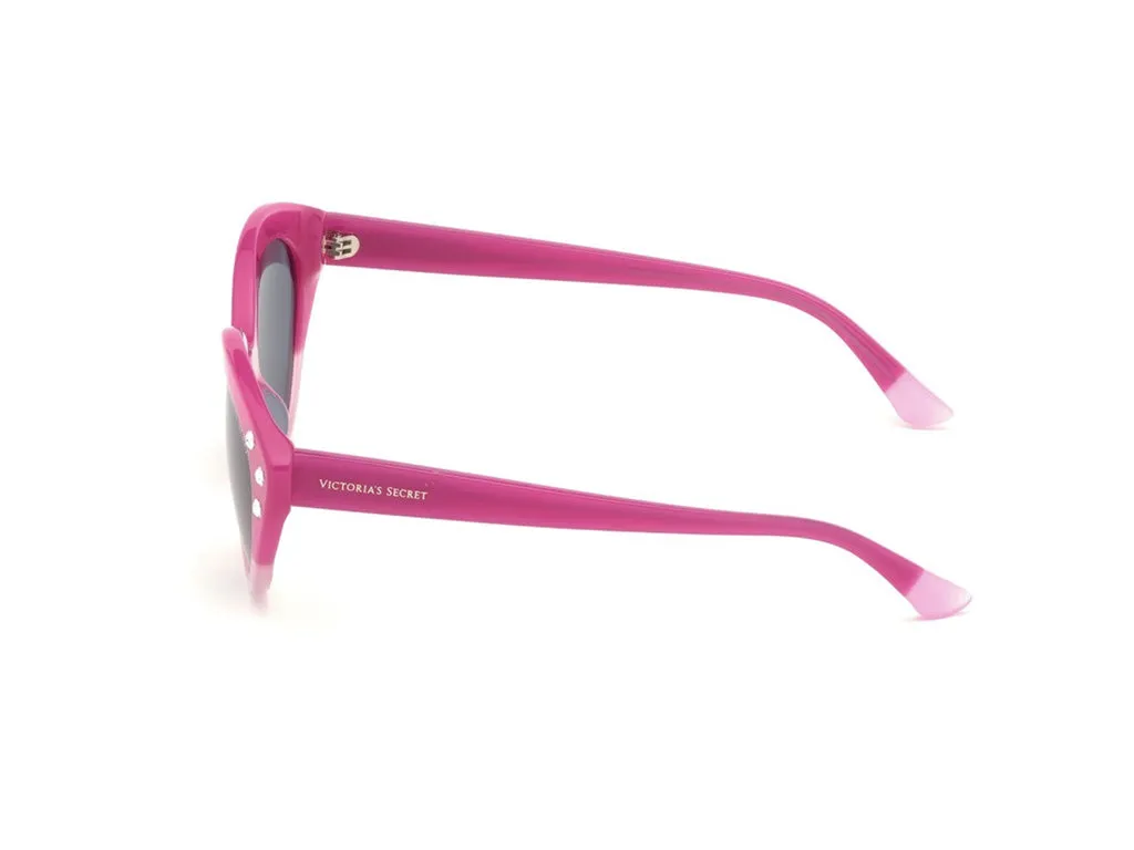 Victoria's Secret Donna VS0009 72C Occhiali da sole outlet Plastica Rosa Grigio Rotonda - immagine 3