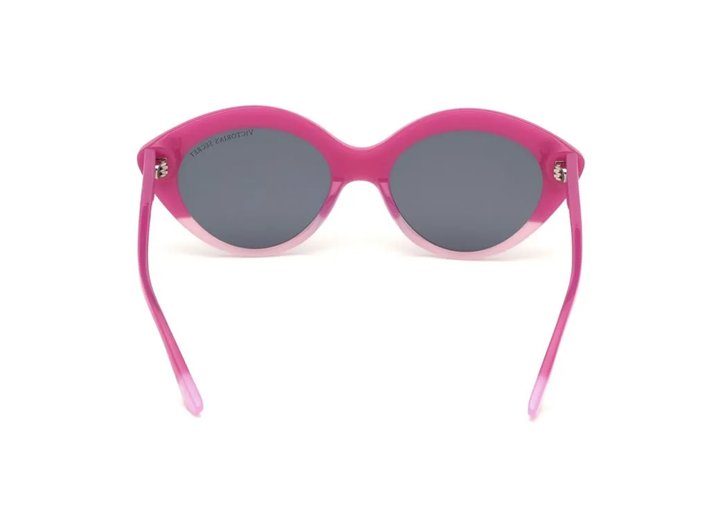 Victoria's Secret Donna VS0009 72C Occhiali da sole outlet Plastica Rosa Grigio Rotonda - immagine 4