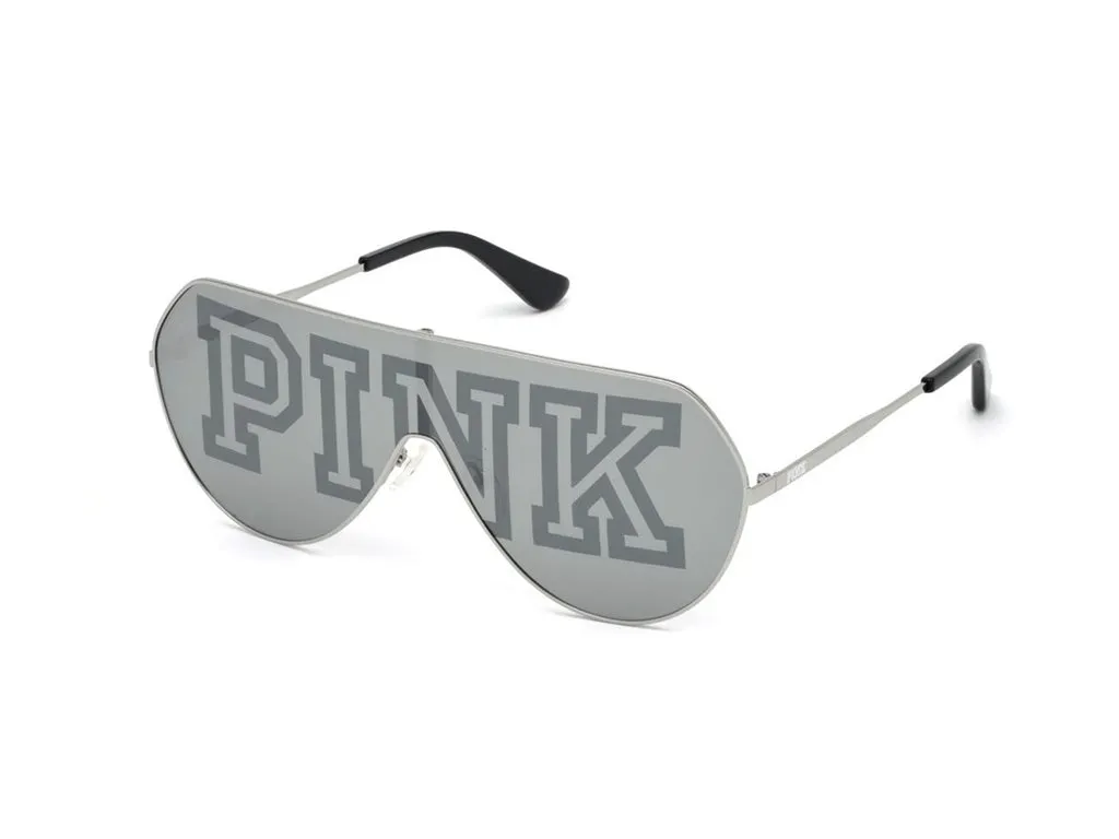 Victoria's Secret Donna PK0001 16C Occhiali da sole outlet Metallo Argento Grigio Pilot Specchiato - immagine 1