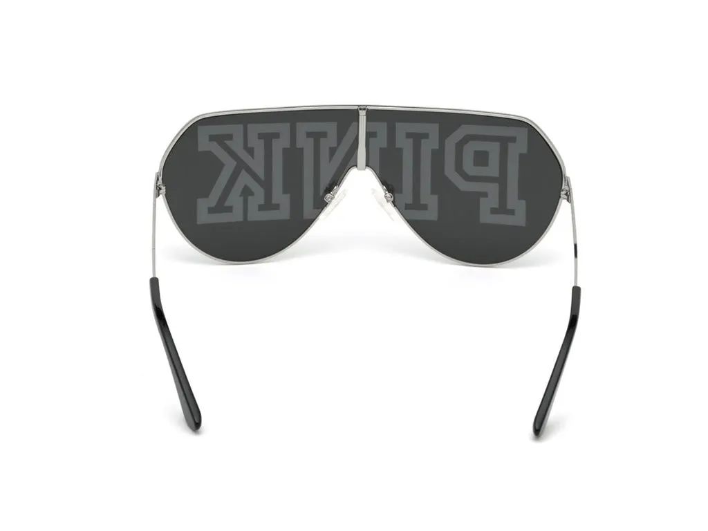 Victoria's Secret Donna PK0001 16C Occhiali da sole outlet Metallo Argento Grigio Pilot Specchiato - immagine 4