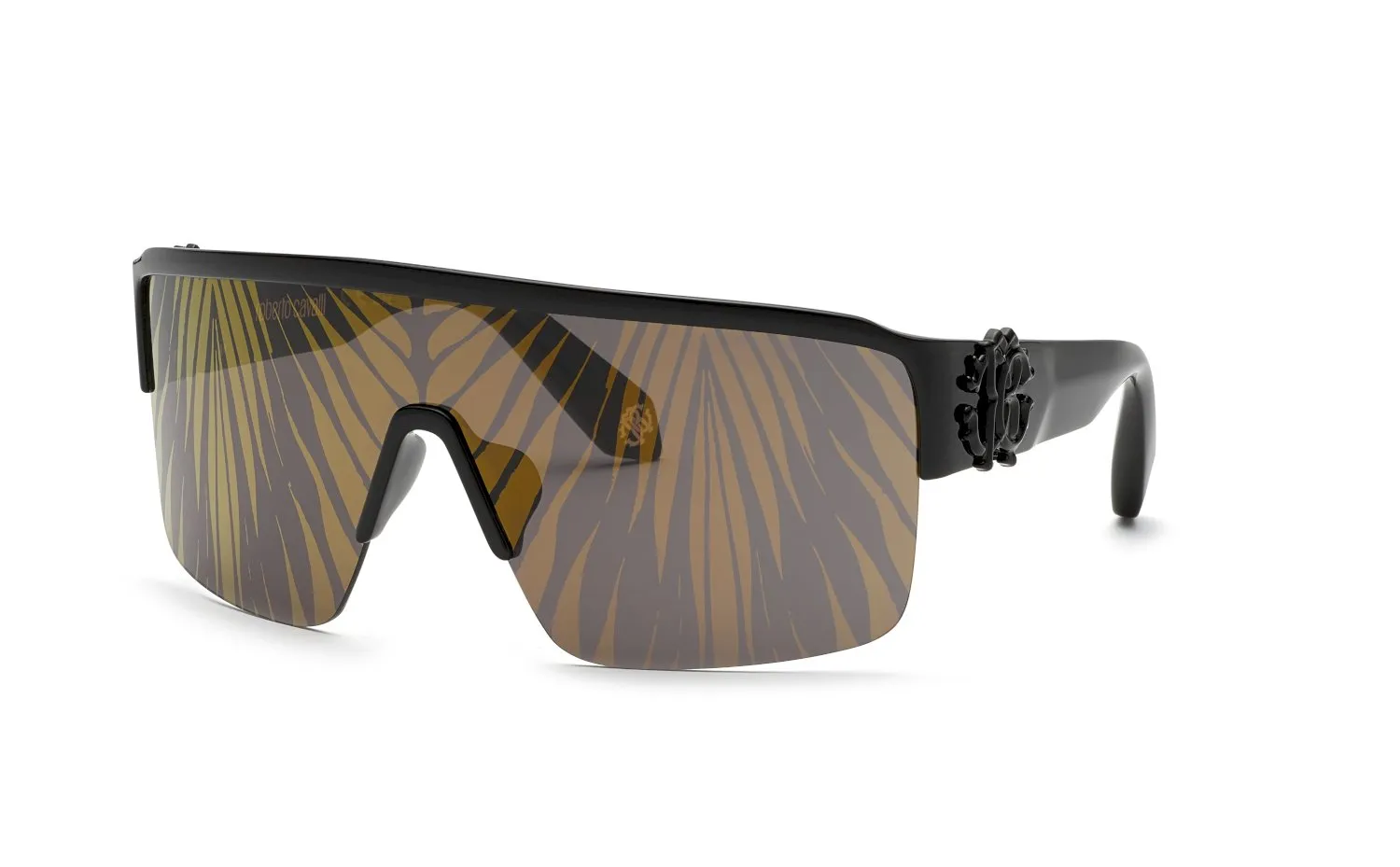 Roberto Cavalli SRC037M Z42G Occhiali da sole Iniettato Fumo Maschera Decorazione Specchiato - immagine 1