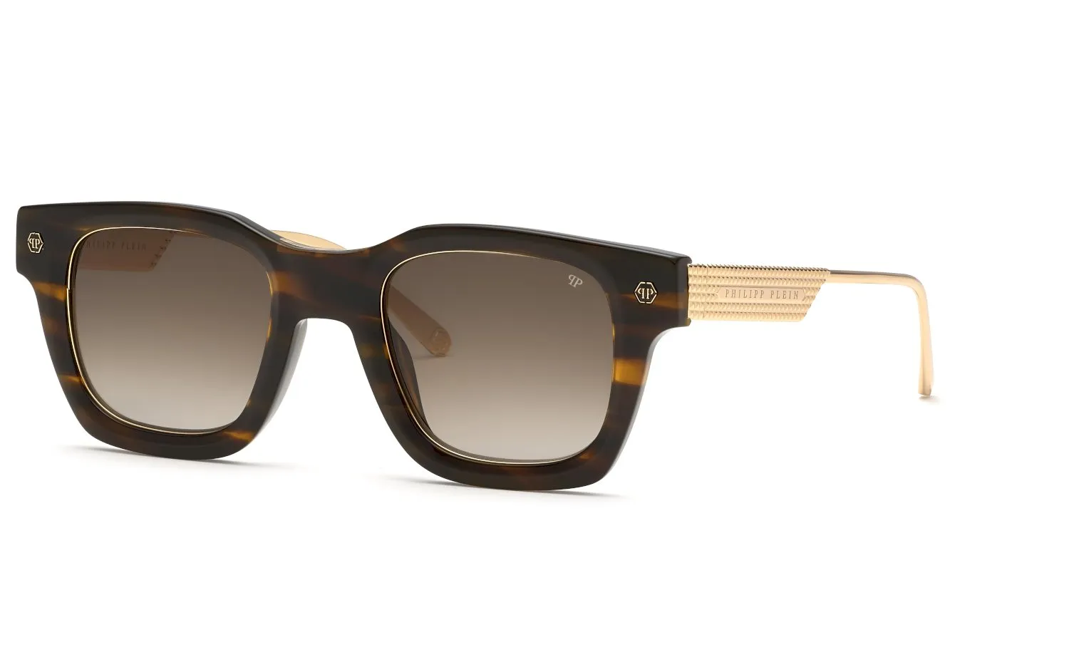 Philipp Plein Philipp Plein SPP105M PLEIN ROCK SUPERHERO 09FM Occhiali da sole Marrone Sfumato - immagine 1