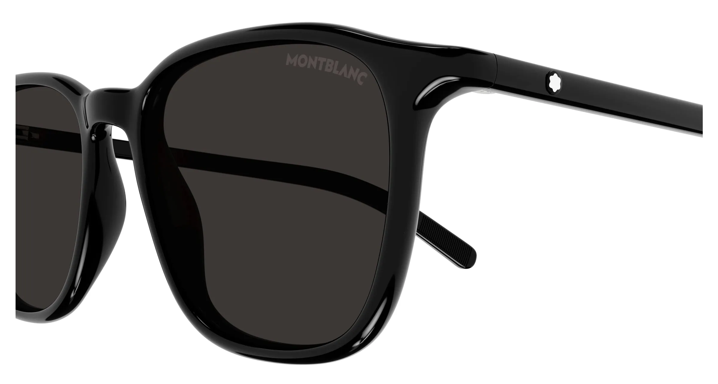 Montblanc MB0325S 001 Occhiali da sole Nero Grigio Rotonda - immagine 3