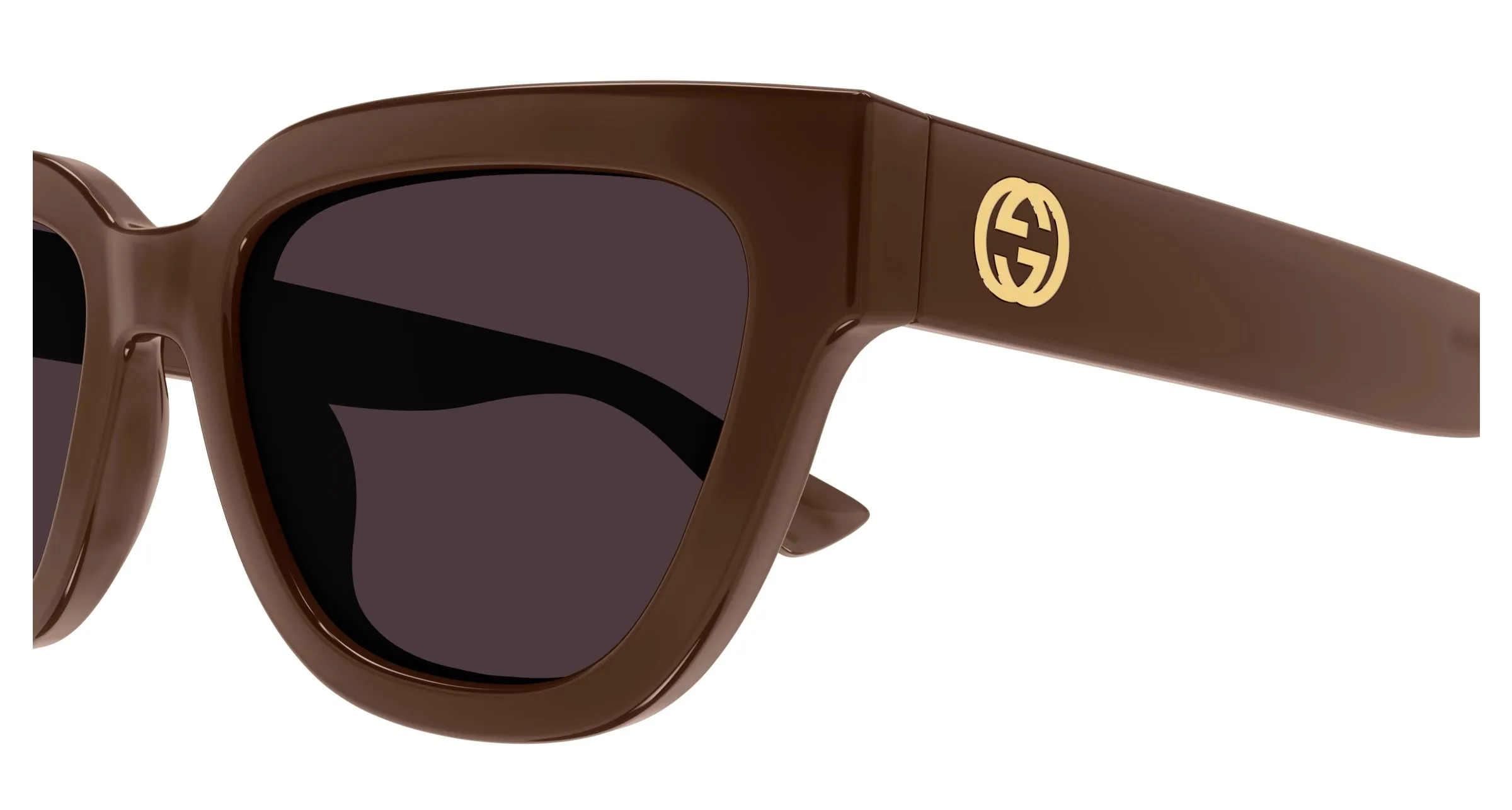 Gucci Donna GG1578S 003 Occhiali da sole Iniettato Marrone Viola Cat Eye - immagine 3