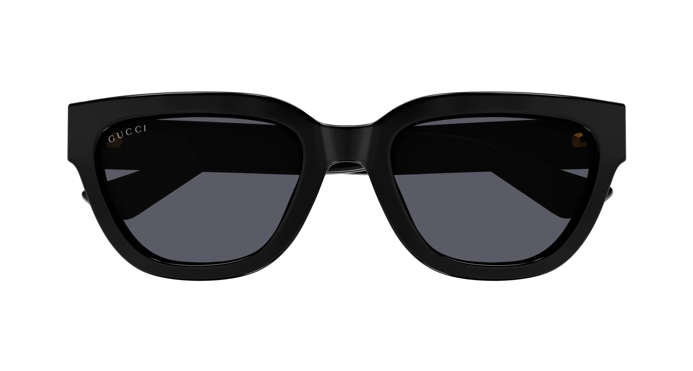 Gucci GG1578S 001 Occhiali da sole Iniettato Nero Grigio Cat Eye - immagine 2