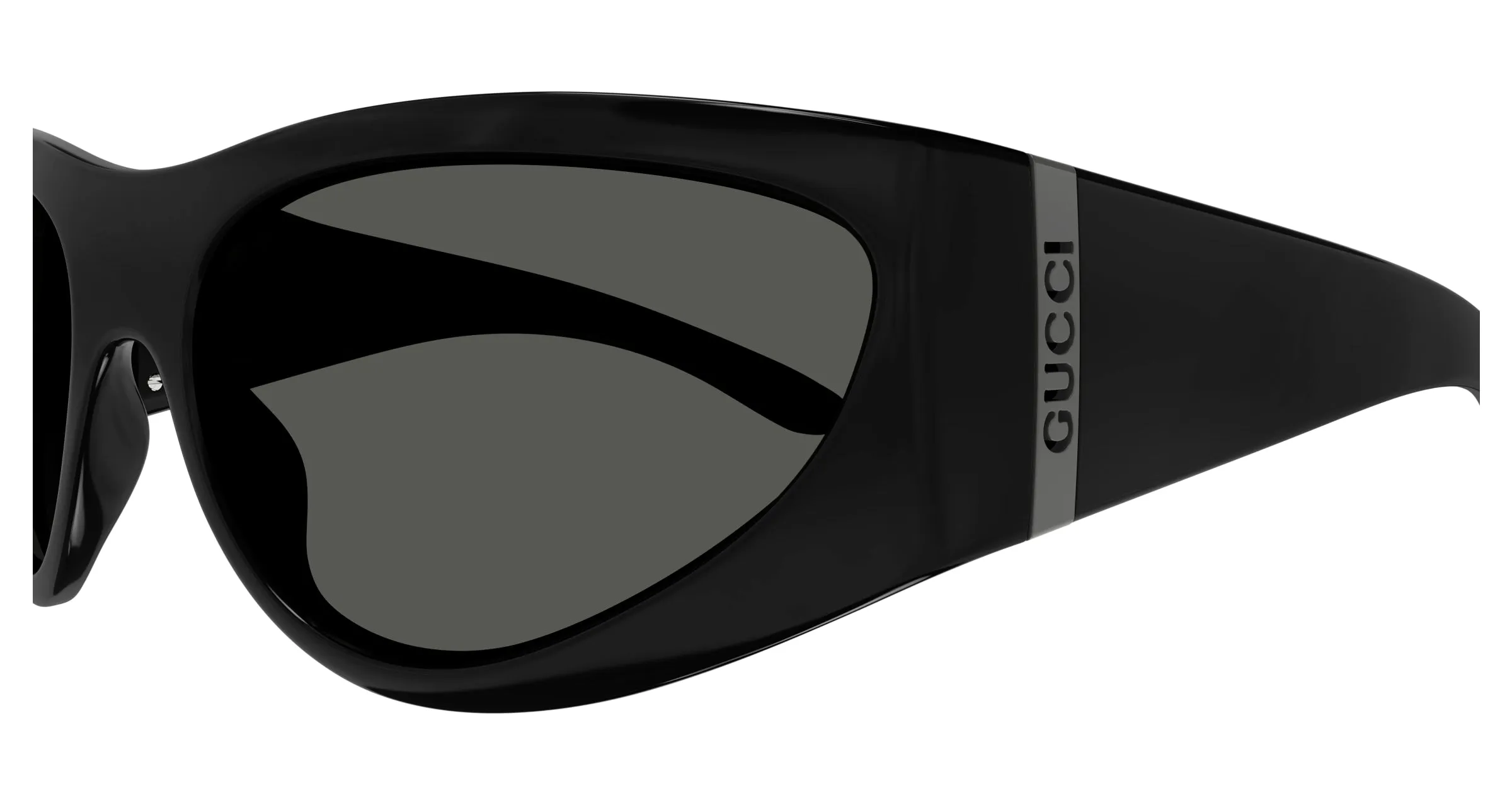 Gucci Uomo GG1575S 001 Occhiali da sole Iniettato Nero Grigio Squadrata - immagine 3