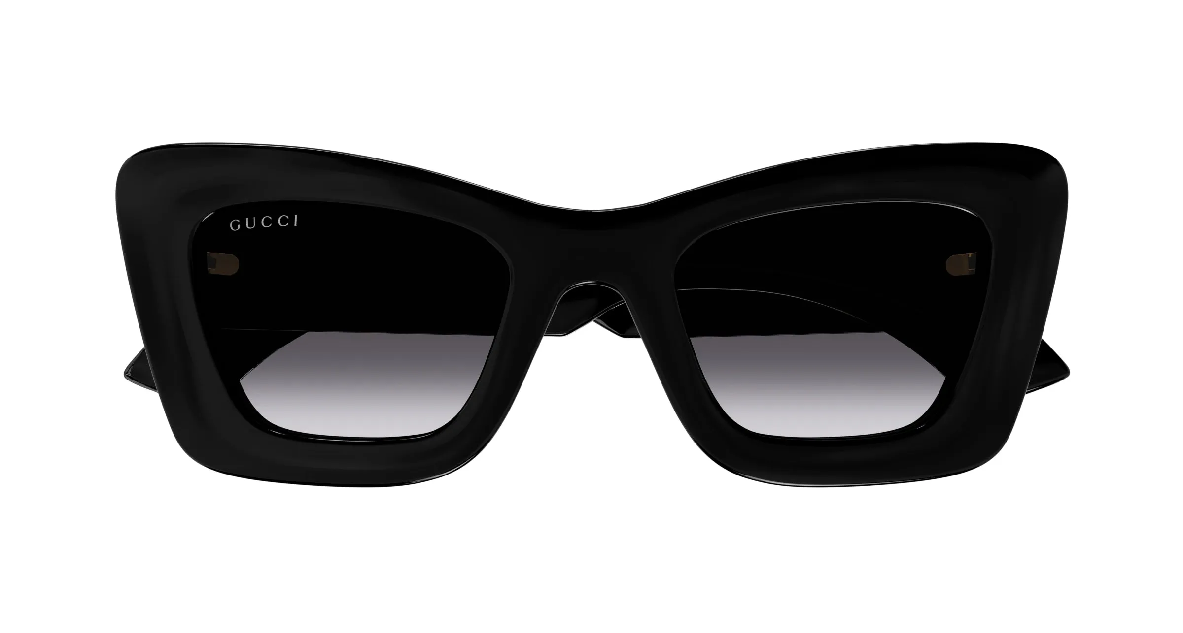 Gucci GG1552S 001 Occhiali da sole Iniettato Nero Grigio Cat Eye - immagine 2