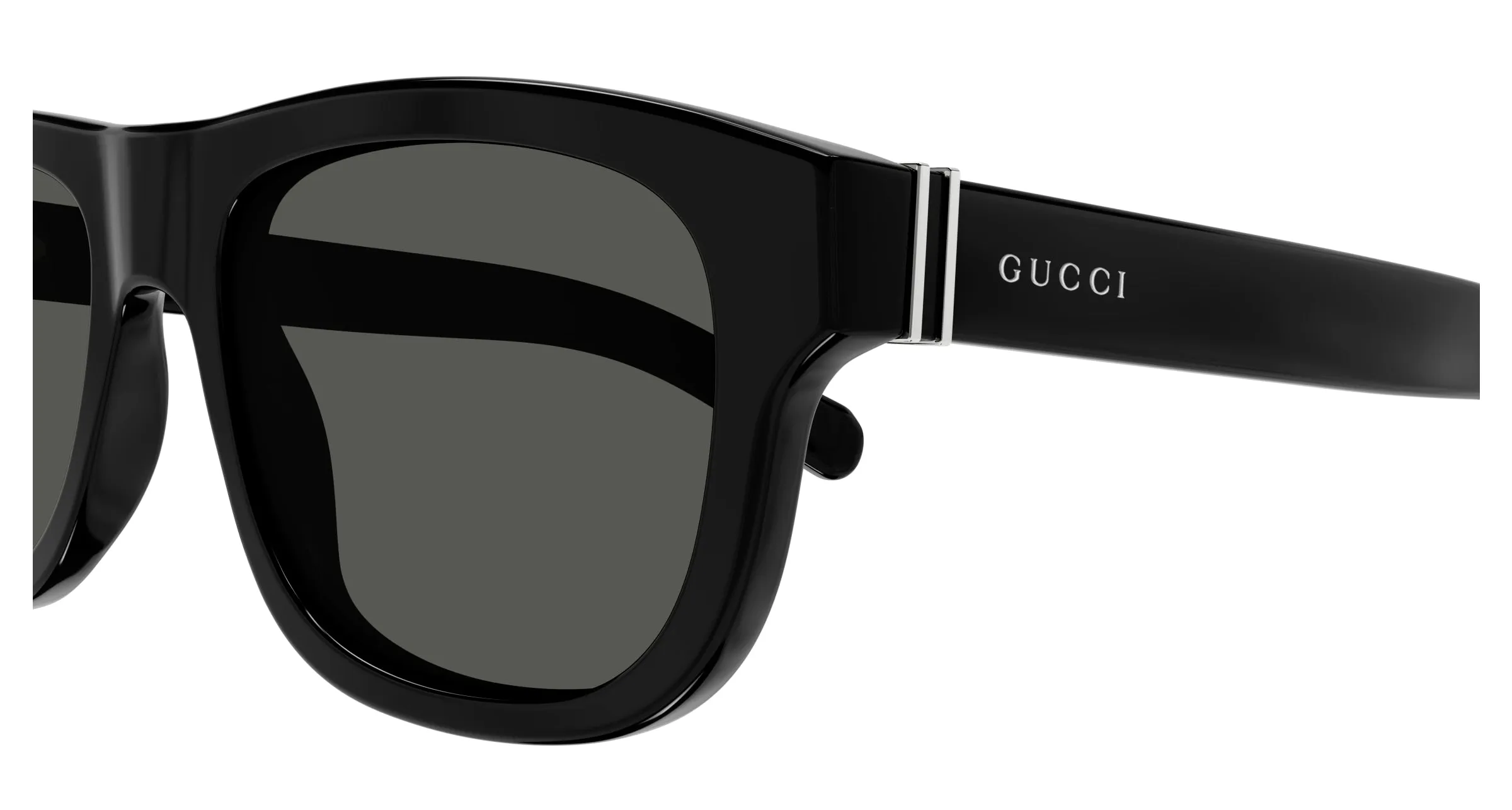 Gucci GG1509S 001 Occhiali da sole Acetato Nero Grigio Rotonda - immagine 3